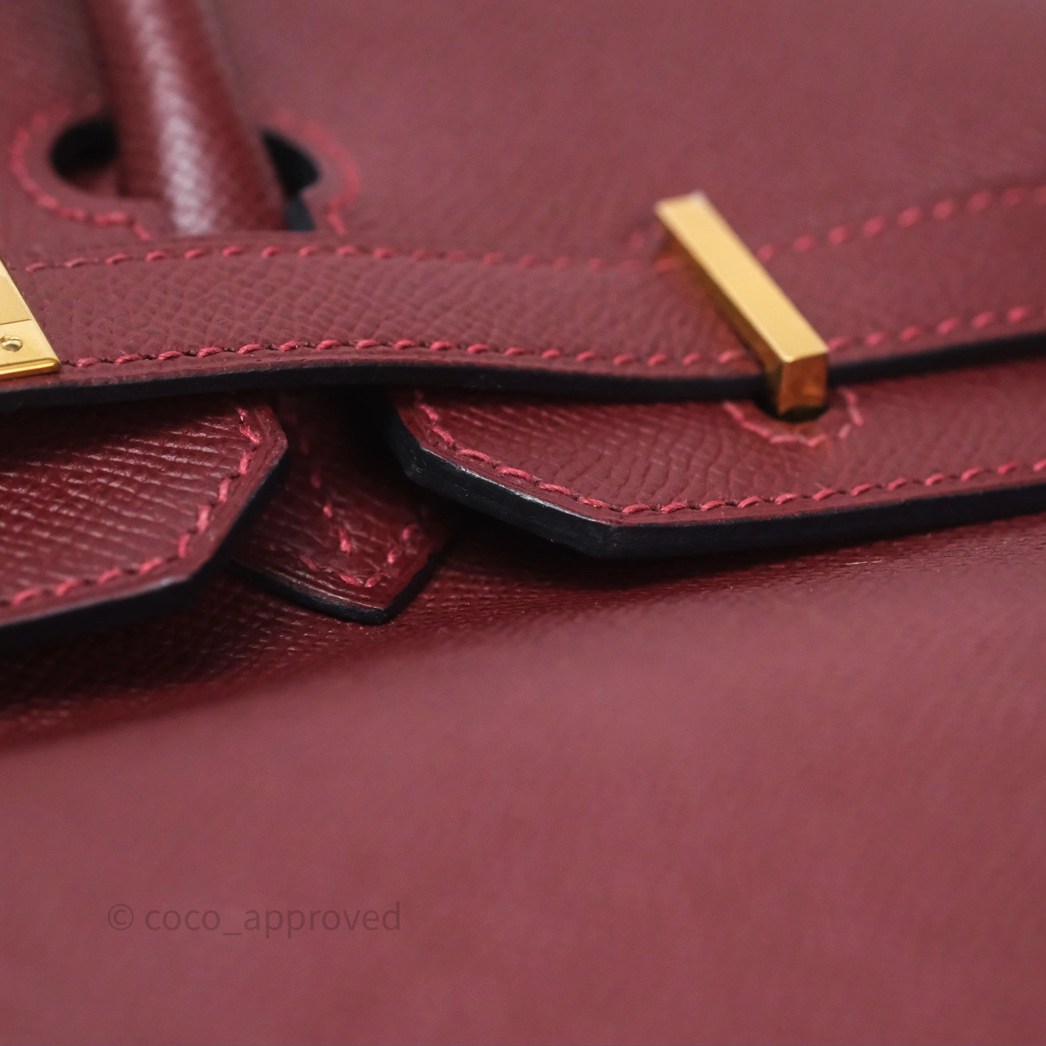 Herms Birkin 30 Retourne Rouge H 55 Epsom Gold Hardware