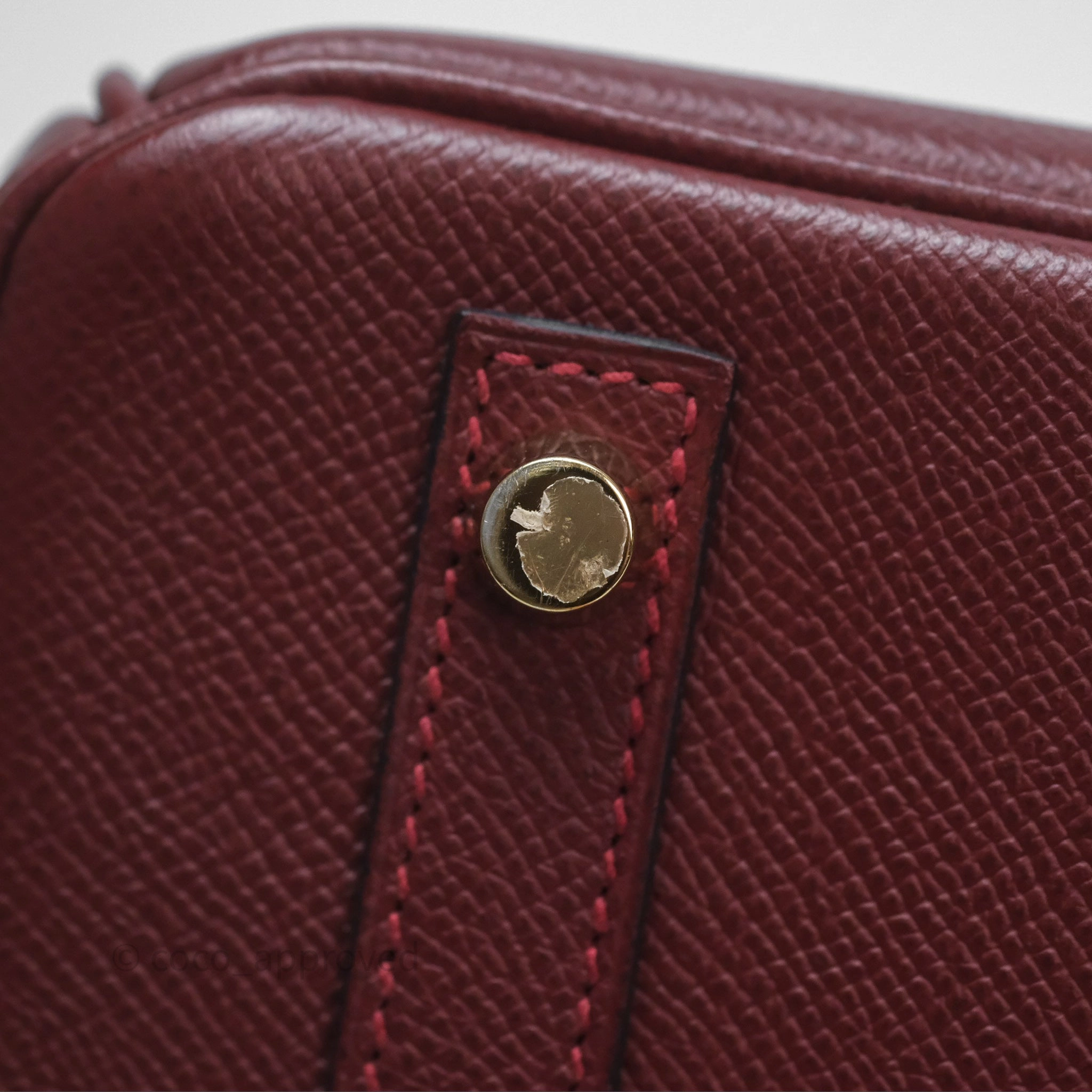 Herms Birkin 30 Retourne Rouge H 55 Epsom Gold Hardware
