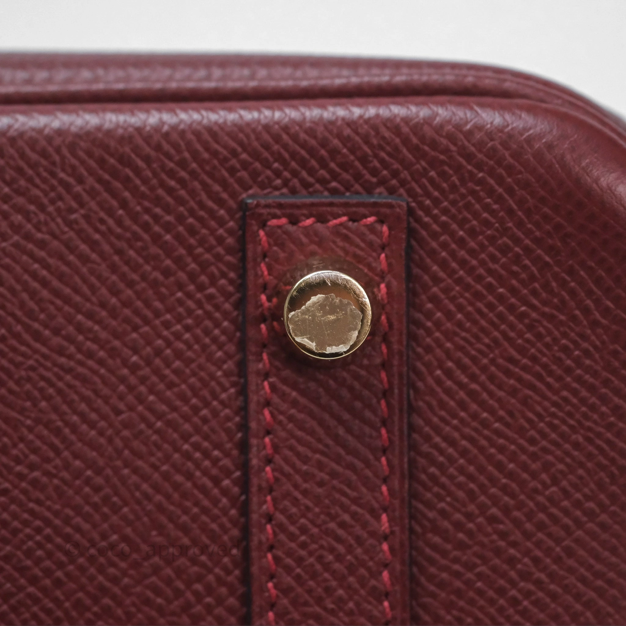 Herms Birkin 30 Retourne Rouge H 55 Epsom Gold Hardware