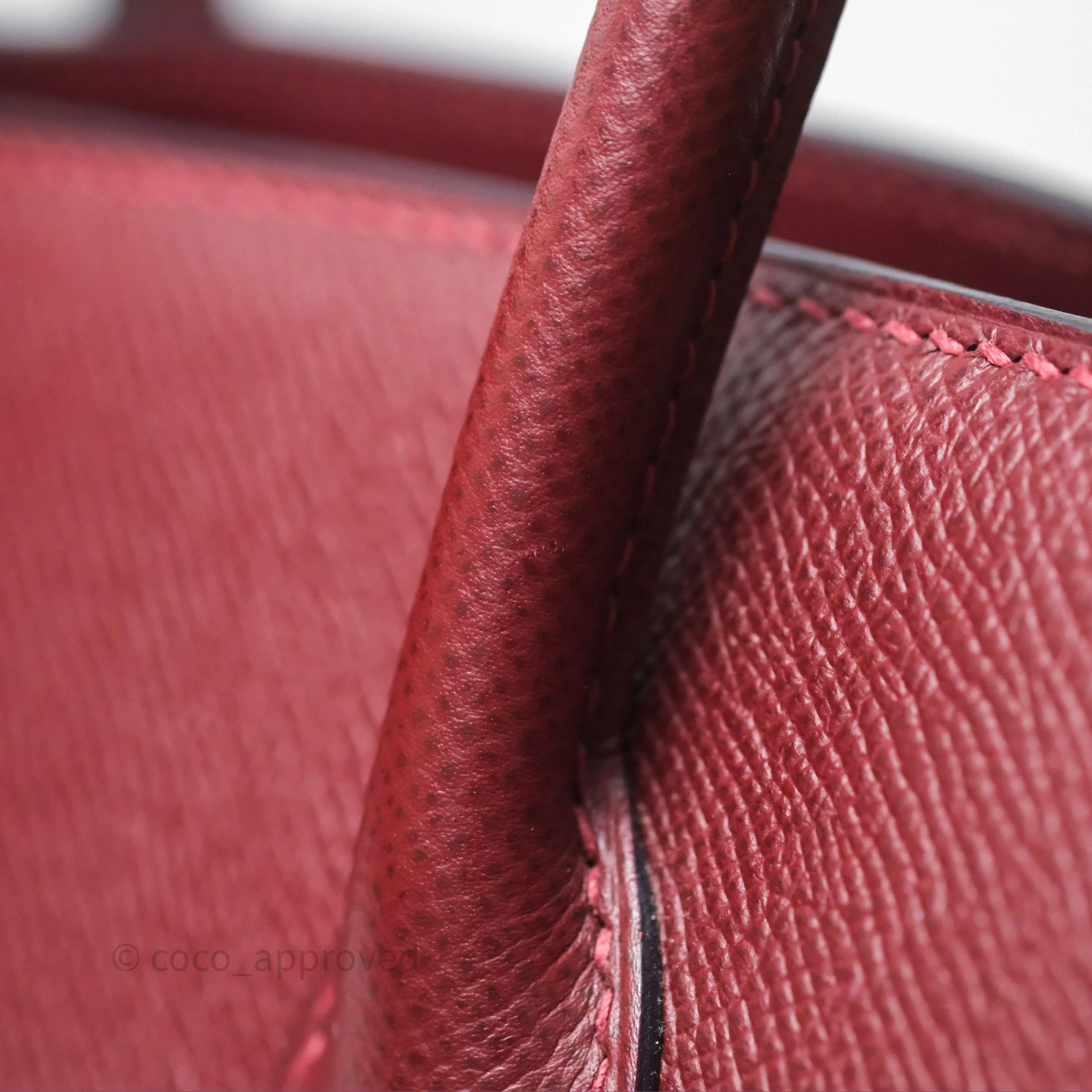Herms Birkin 30 Retourne Rouge H 55 Epsom Gold Hardware