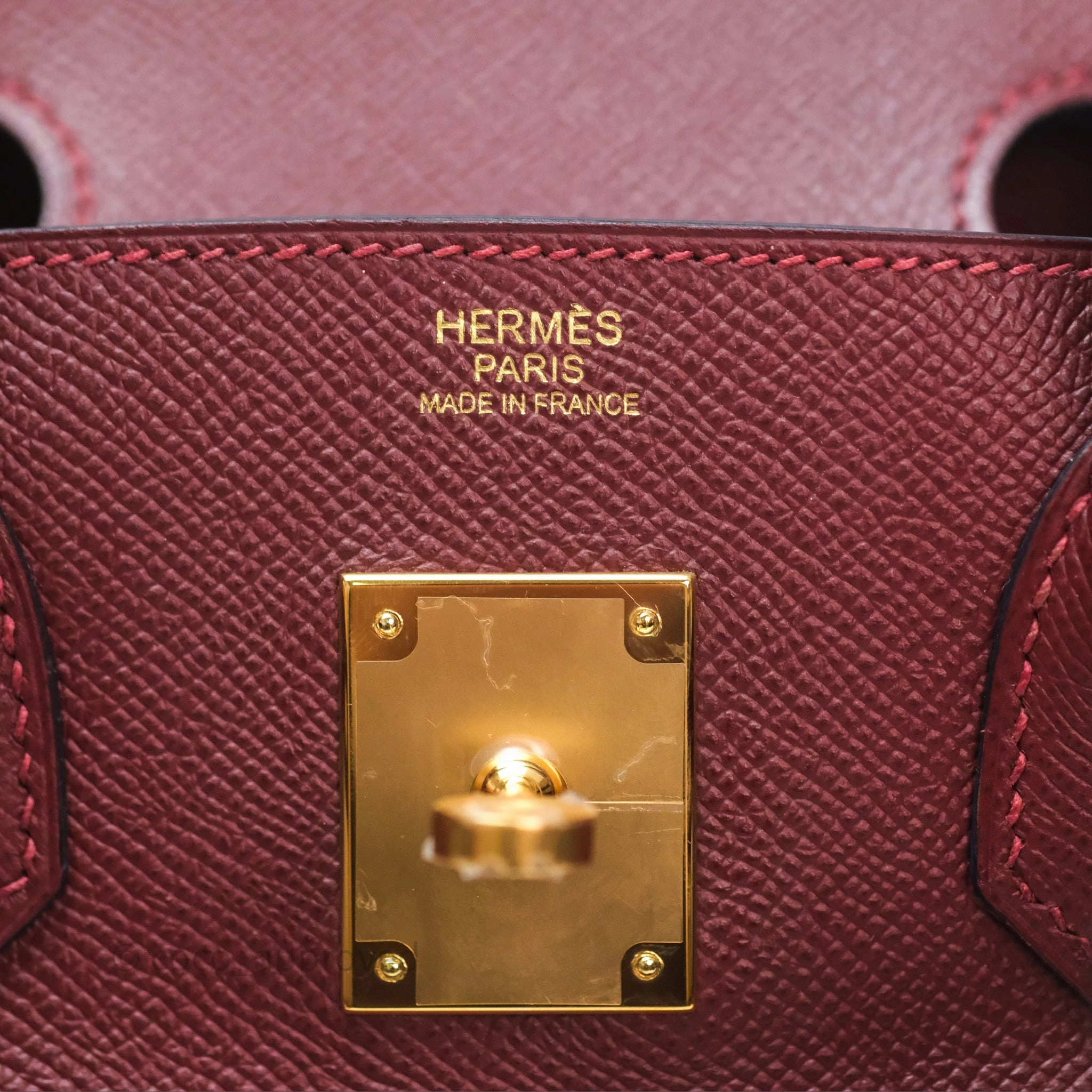 Herms Birkin 30 Retourne Rouge H 55 Epsom Gold Hardware