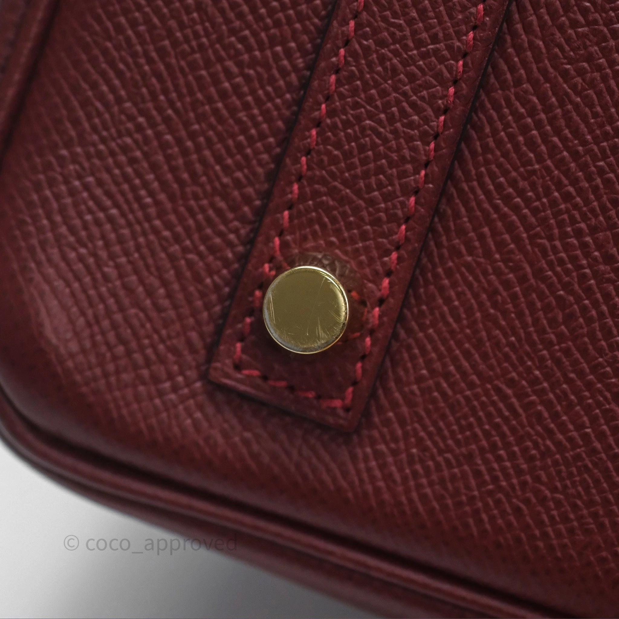 Herms Birkin 30 Retourne Rouge H 55 Epsom Gold Hardware