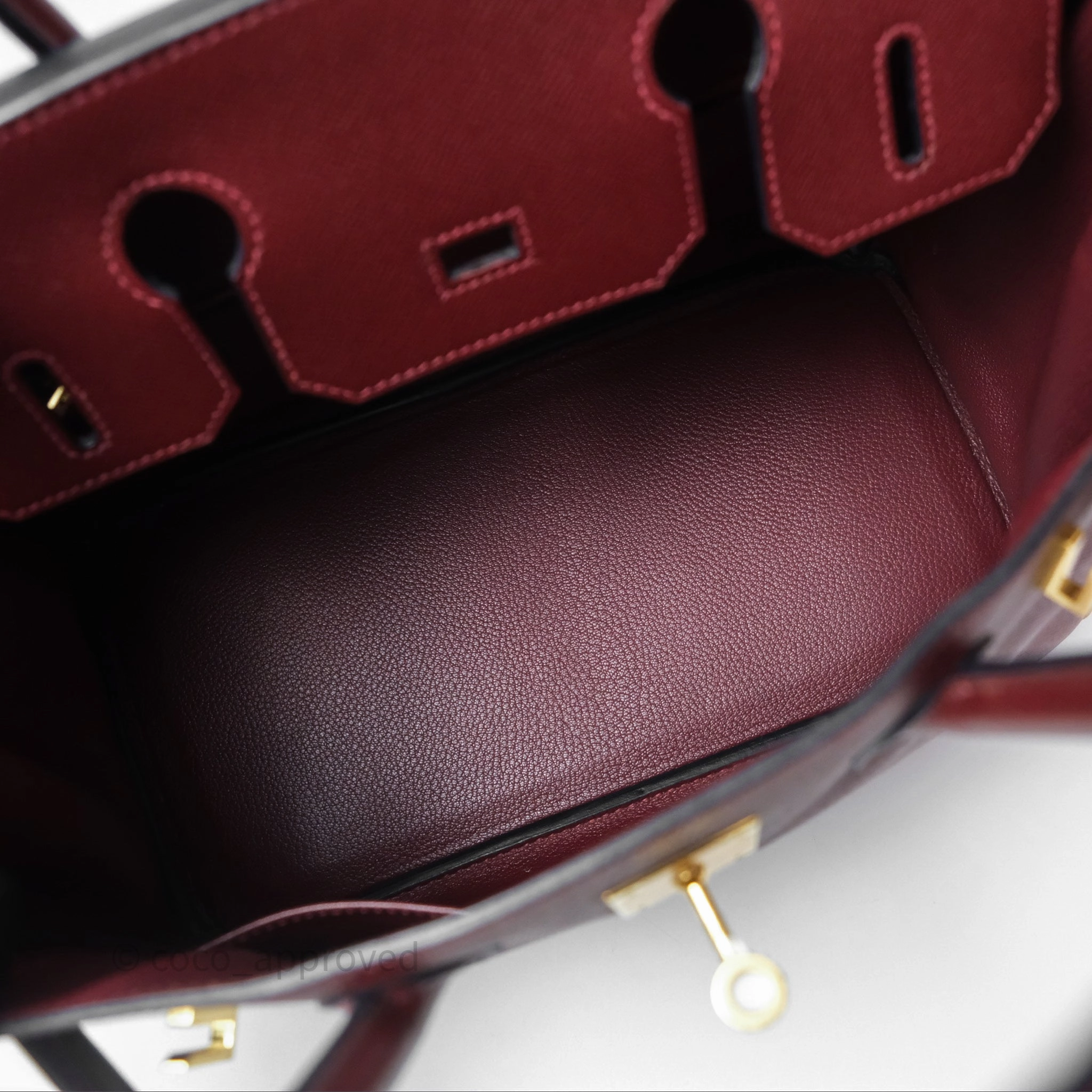Herms Birkin 30 Retourne Rouge H 55 Epsom Gold Hardware