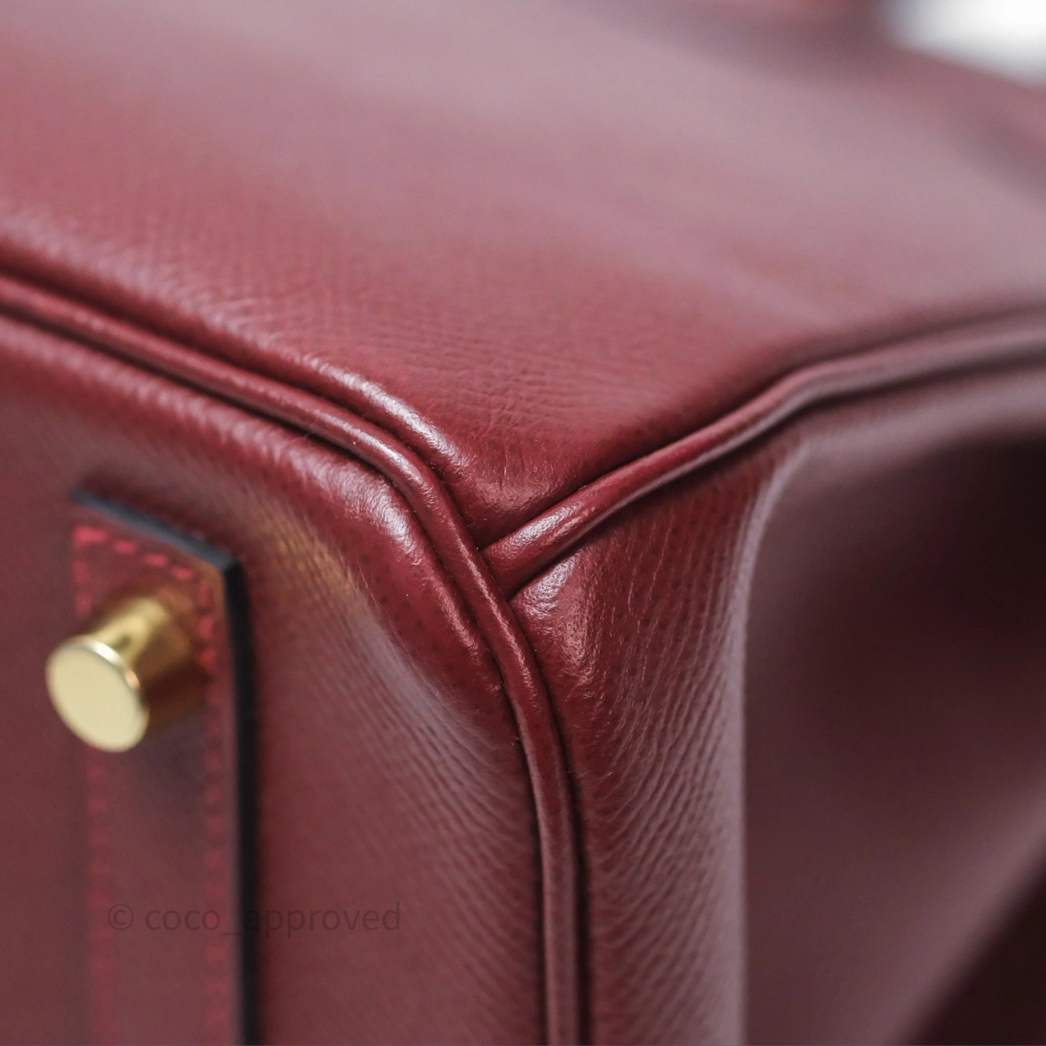 Herms Birkin 30 Retourne Rouge H 55 Epsom Gold Hardware