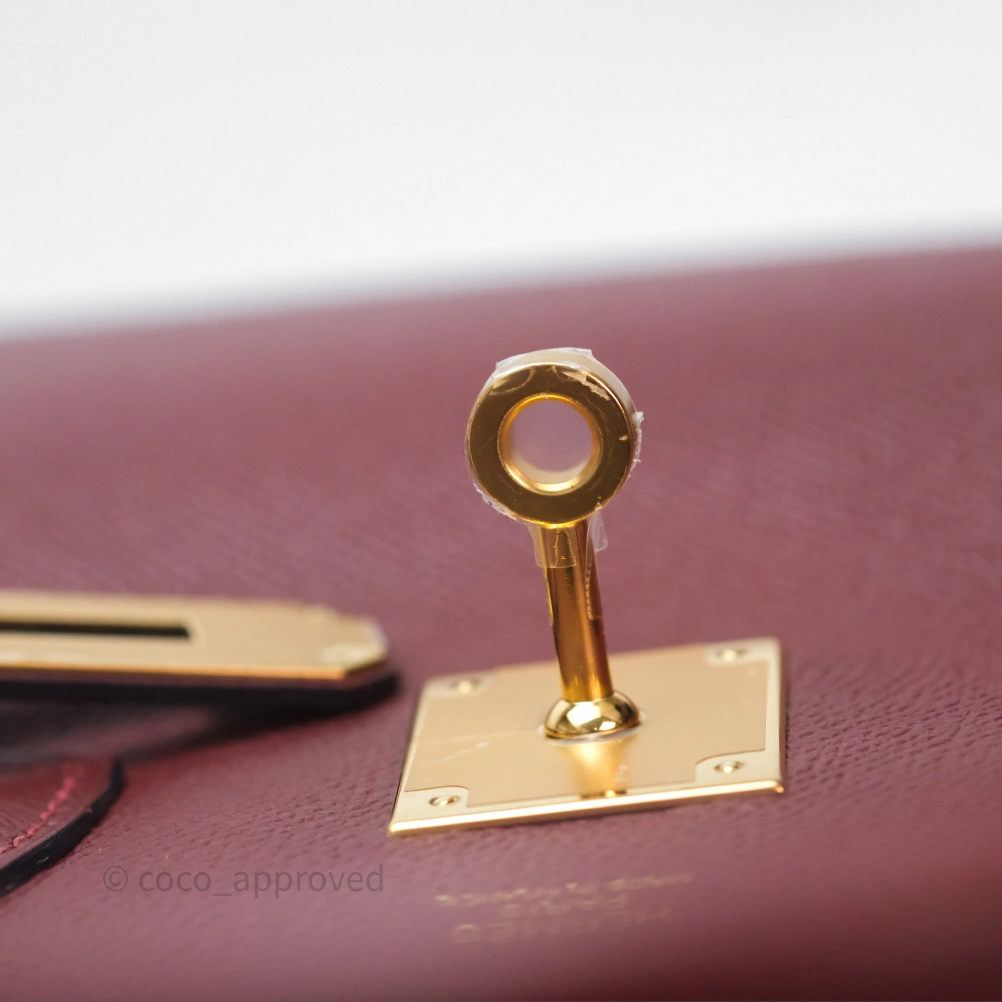 Herms Birkin 30 Retourne Rouge H 55 Epsom Gold Hardware