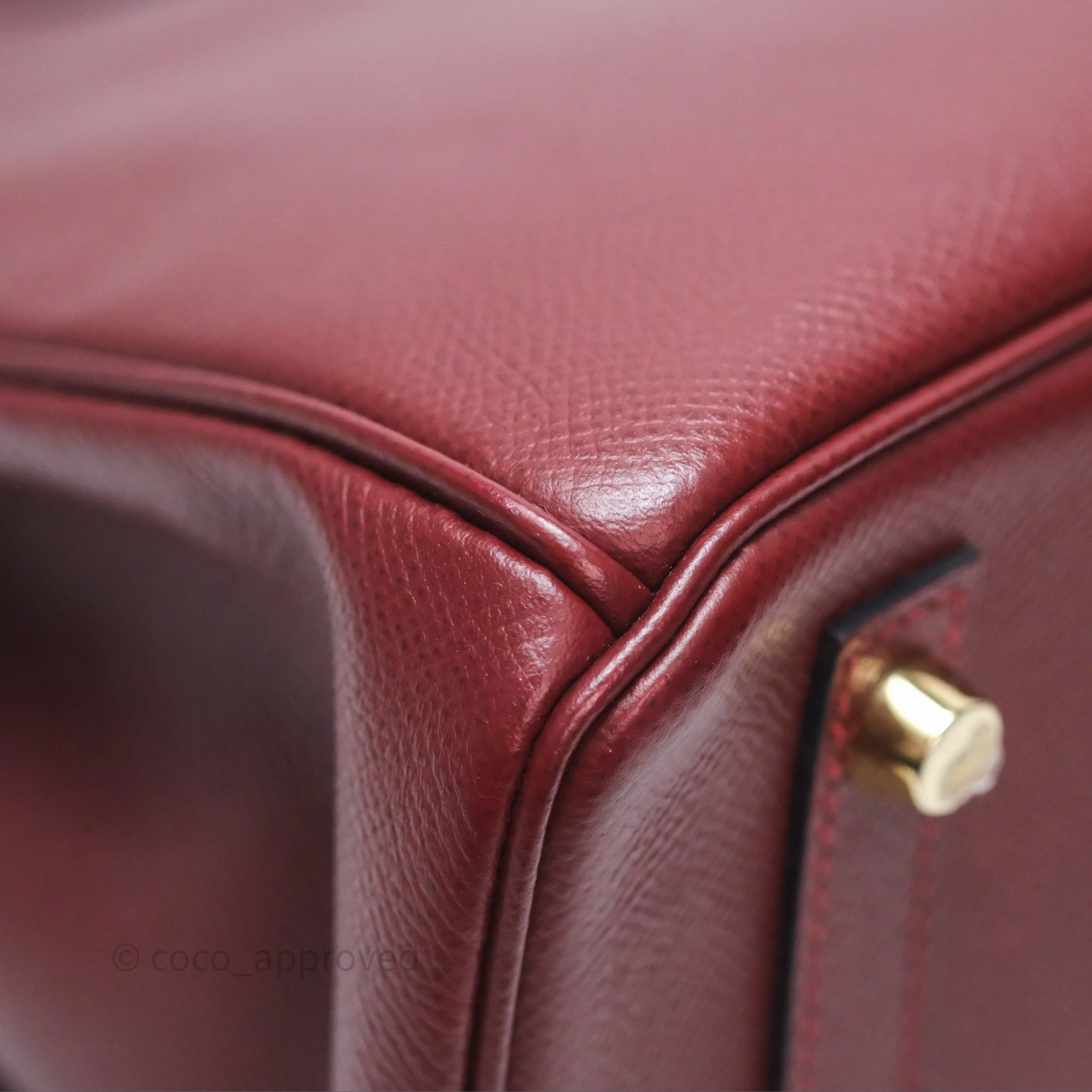 Herms Birkin 30 Retourne Rouge H 55 Epsom Gold Hardware