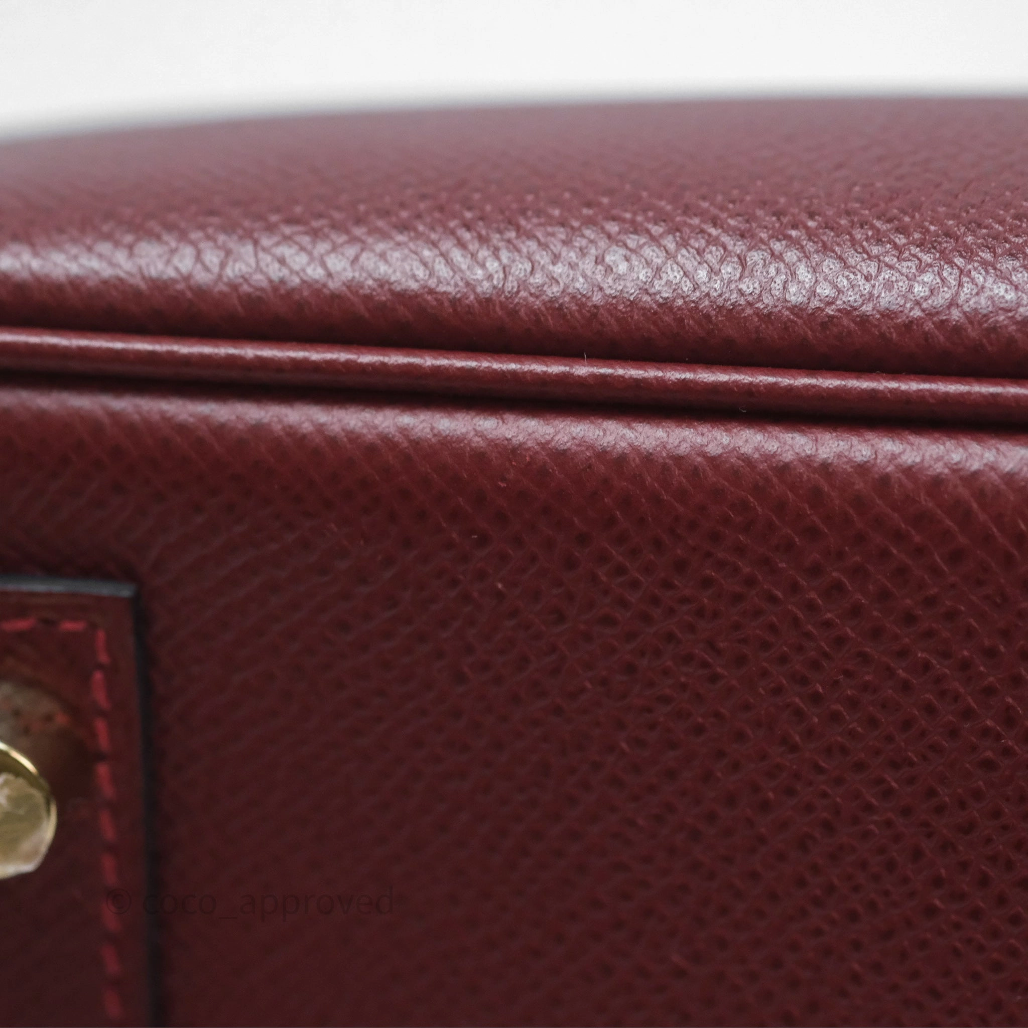 Herms Birkin 30 Retourne Rouge H 55 Epsom Gold Hardware
