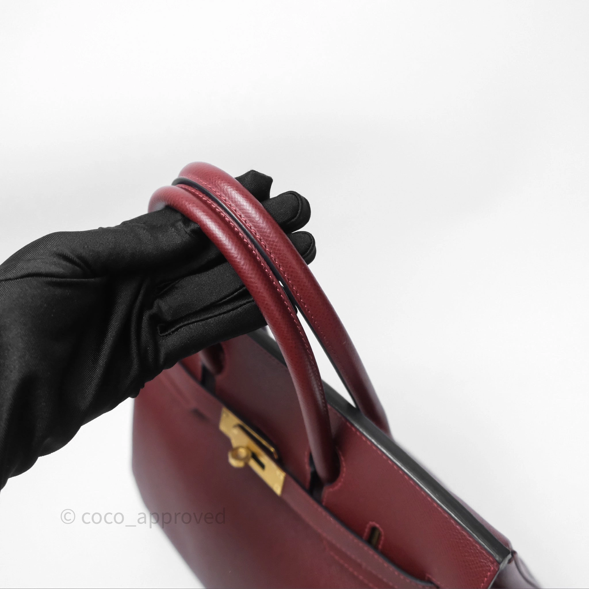 Herms Birkin 30 Retourne Rouge H 55 Epsom Gold Hardware