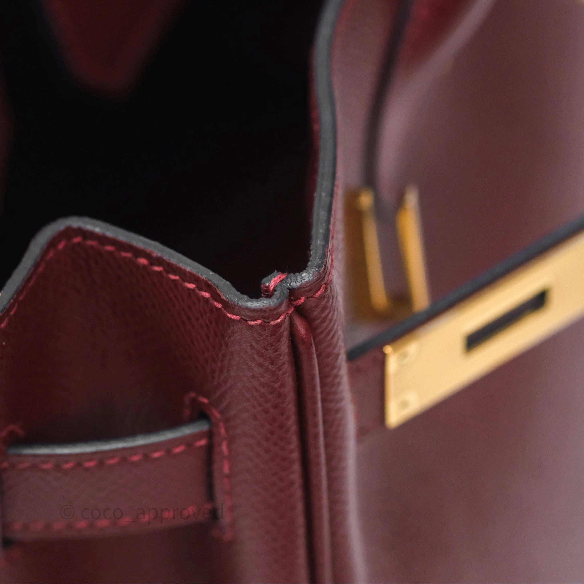 Herms Birkin 30 Retourne Rouge H 55 Epsom Gold Hardware