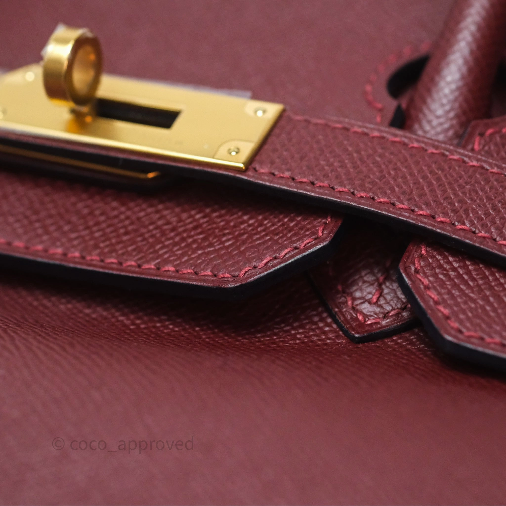 Herms Birkin 30 Retourne Rouge H 55 Epsom Gold Hardware