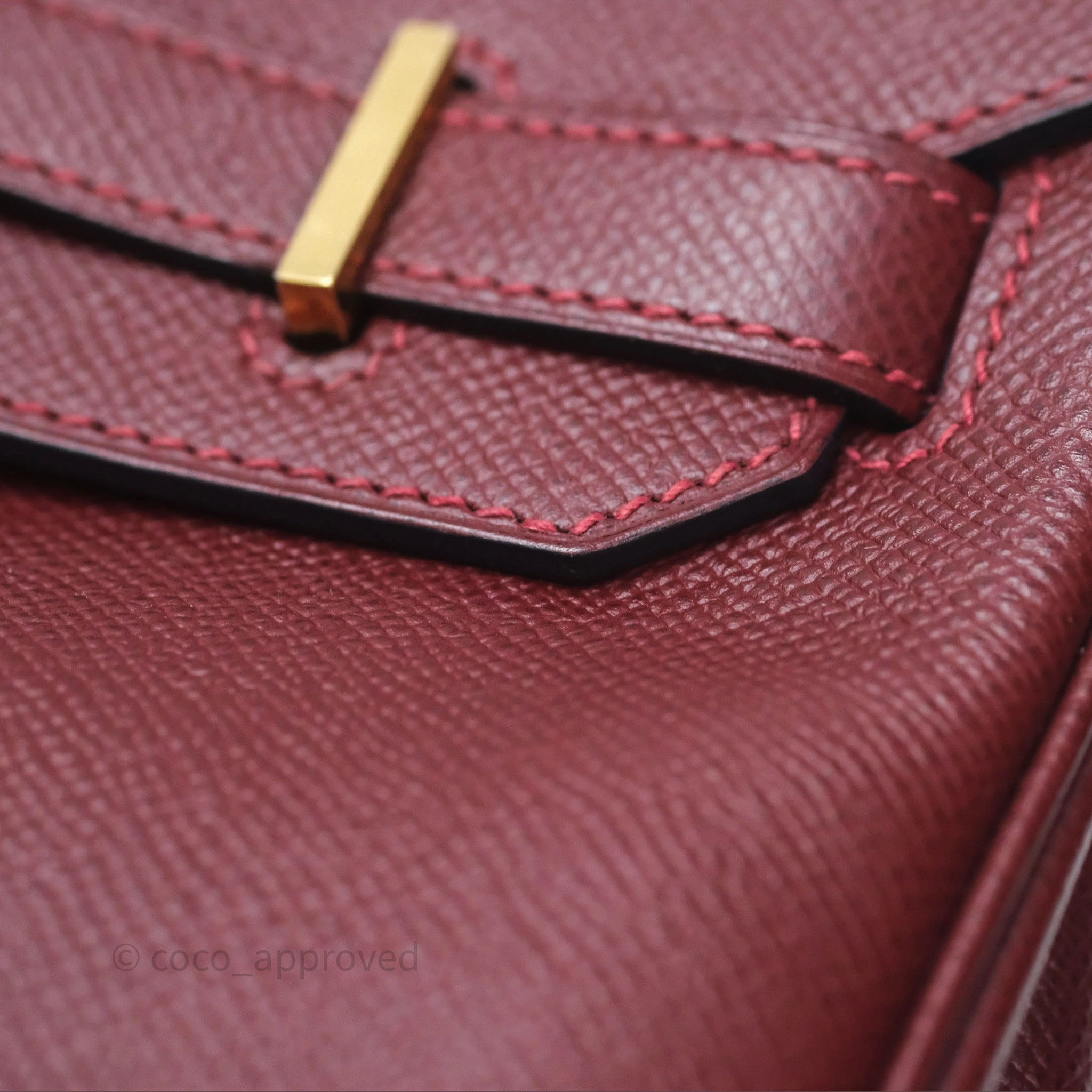 Herms Birkin 30 Retourne Rouge H 55 Epsom Gold Hardware