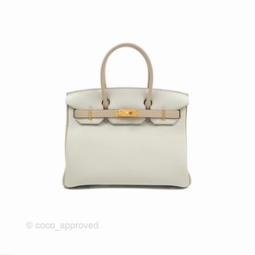 Herms Birkin 30 Retourne Togo Gold Hardware HSS Gris Perle 80 Gris Tourterelle