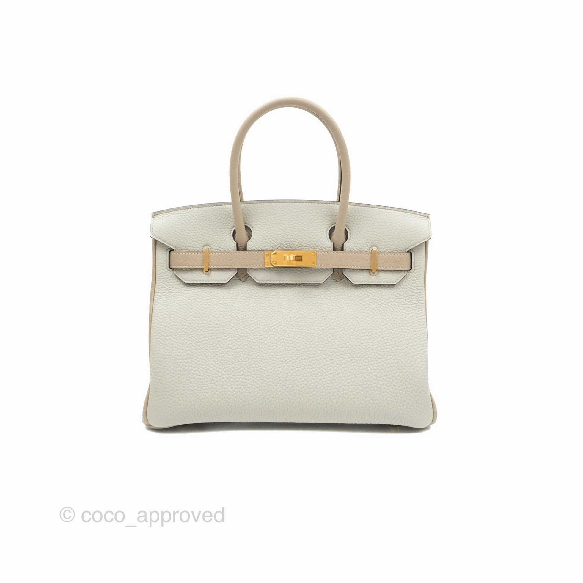 Herms Birkin 30 Retourne Togo Gold Hardware HSS Gris Perle 80 Gris Tourterelle
