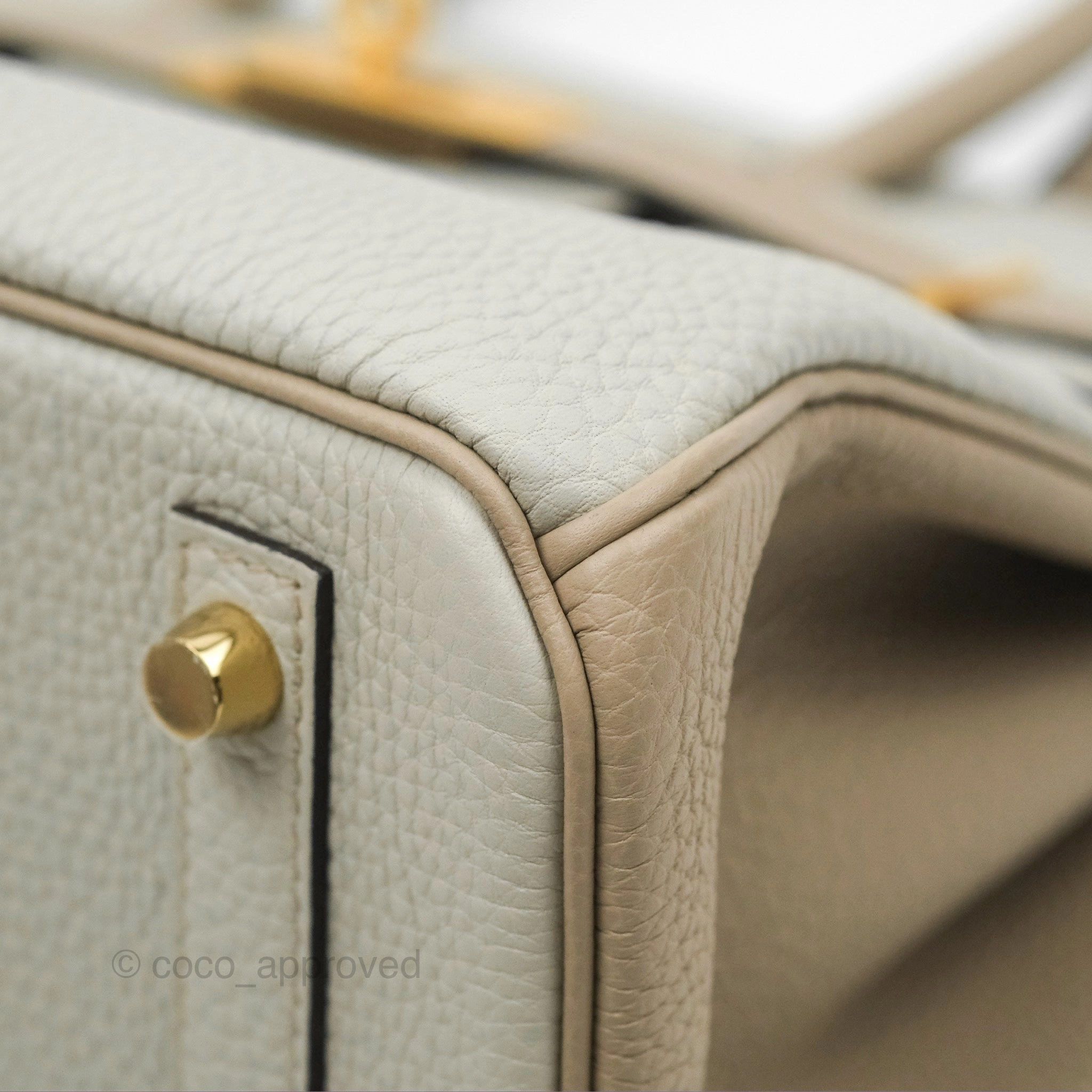 Herms Birkin 30 Retourne Togo Gold Hardware HSS Gris Perle 80 Gris Tourterelle