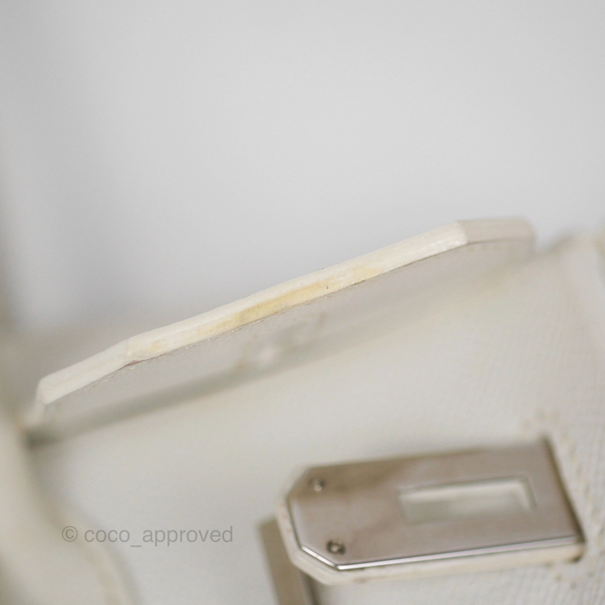 Herms Birkin 30 Retourne White Epsom Palladium Hardware