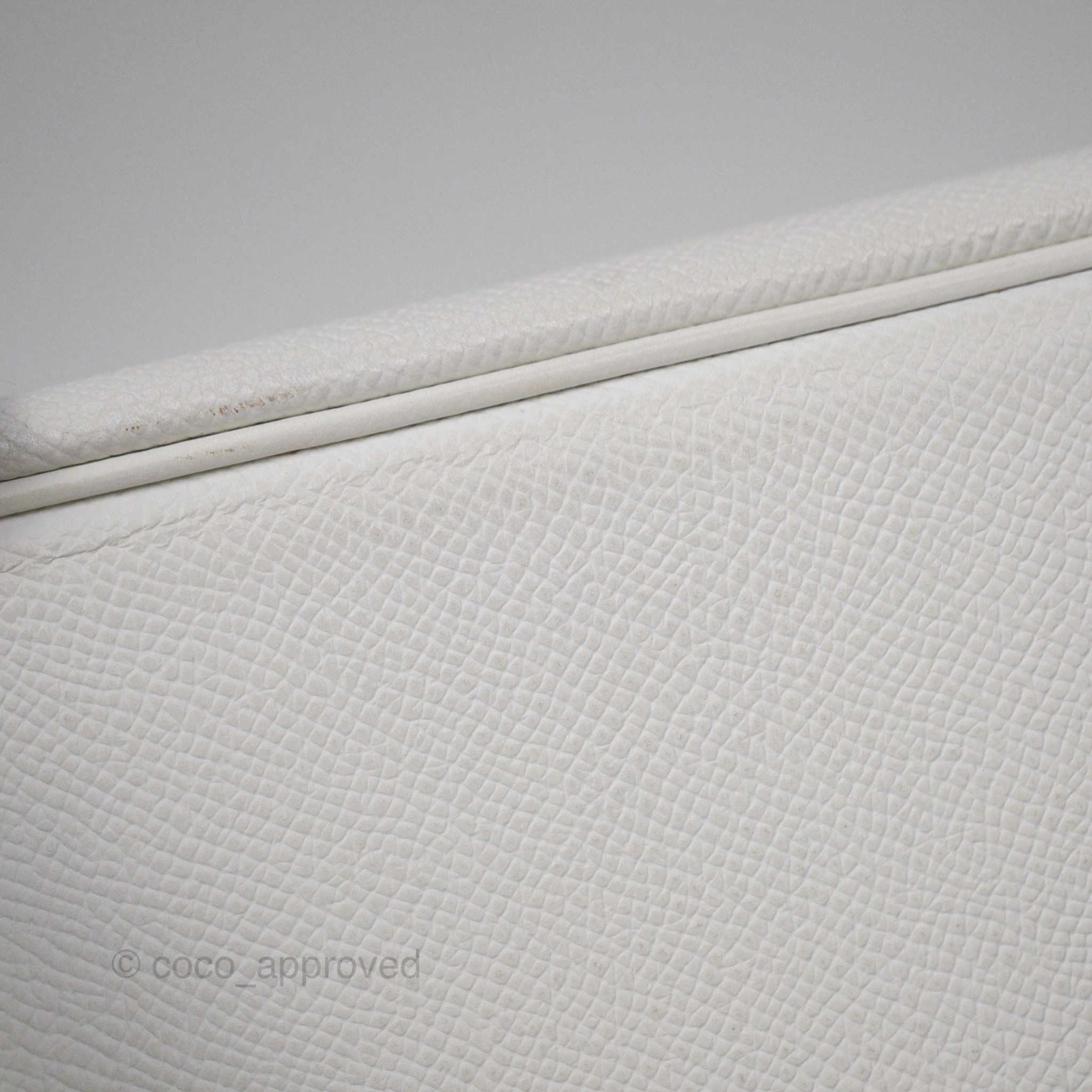 Herms Birkin 30 Retourne White Epsom Palladium Hardware