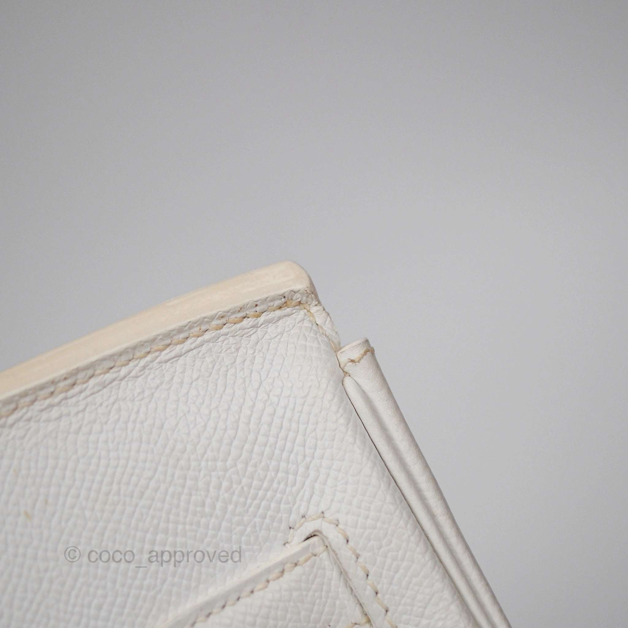 Herms Birkin 30 Retourne White Epsom Palladium Hardware