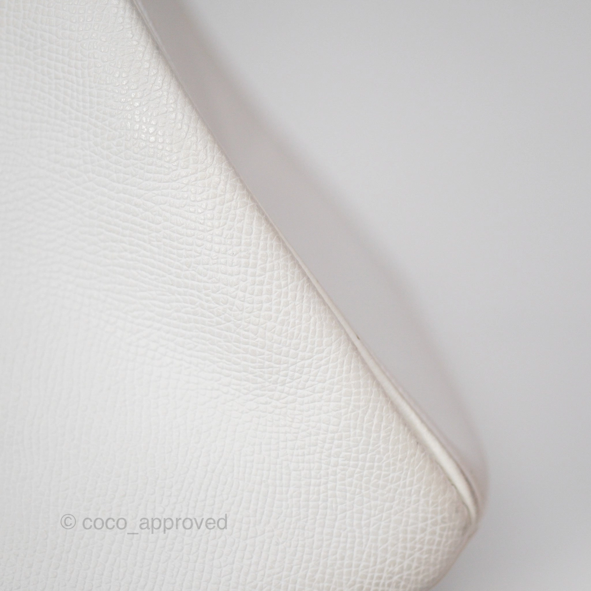 Herms Birkin 30 Retourne White Epsom Palladium Hardware