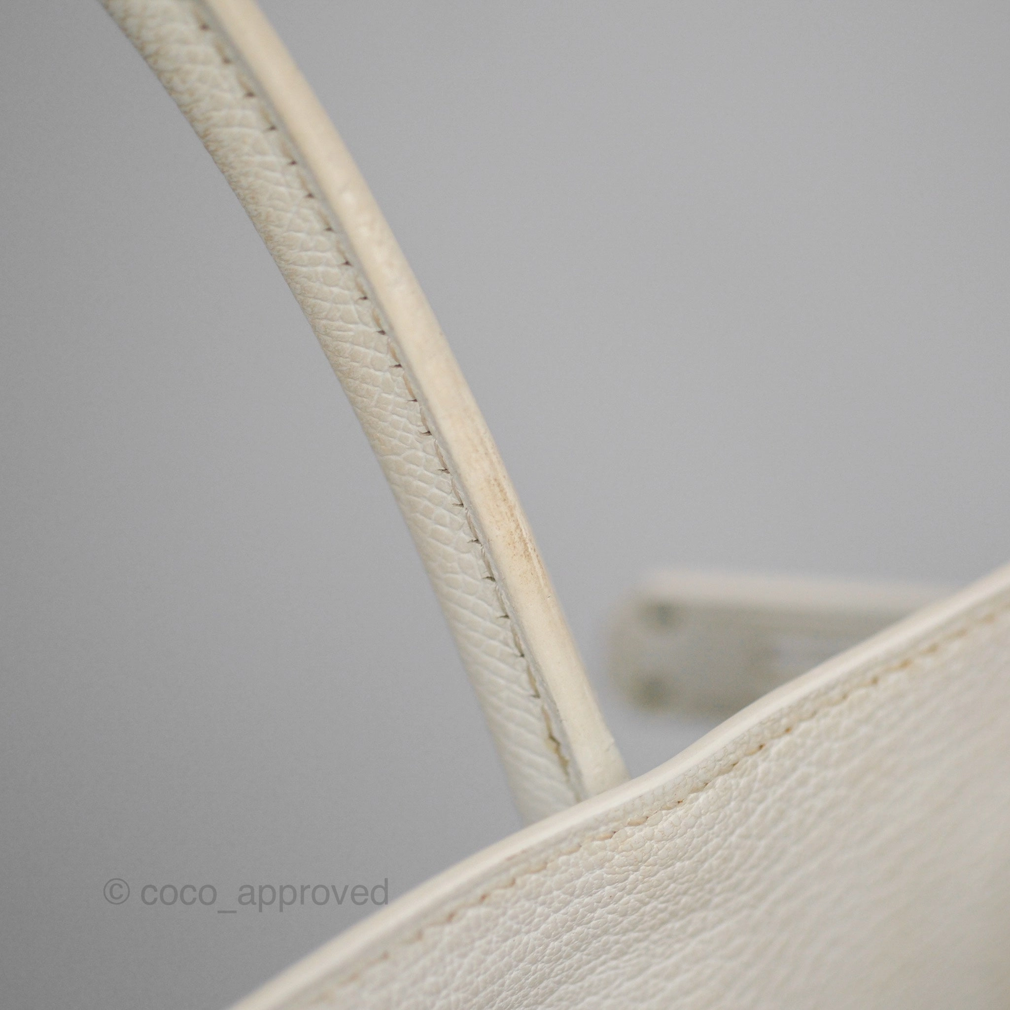Herms Birkin 30 Retourne White Epsom Palladium Hardware