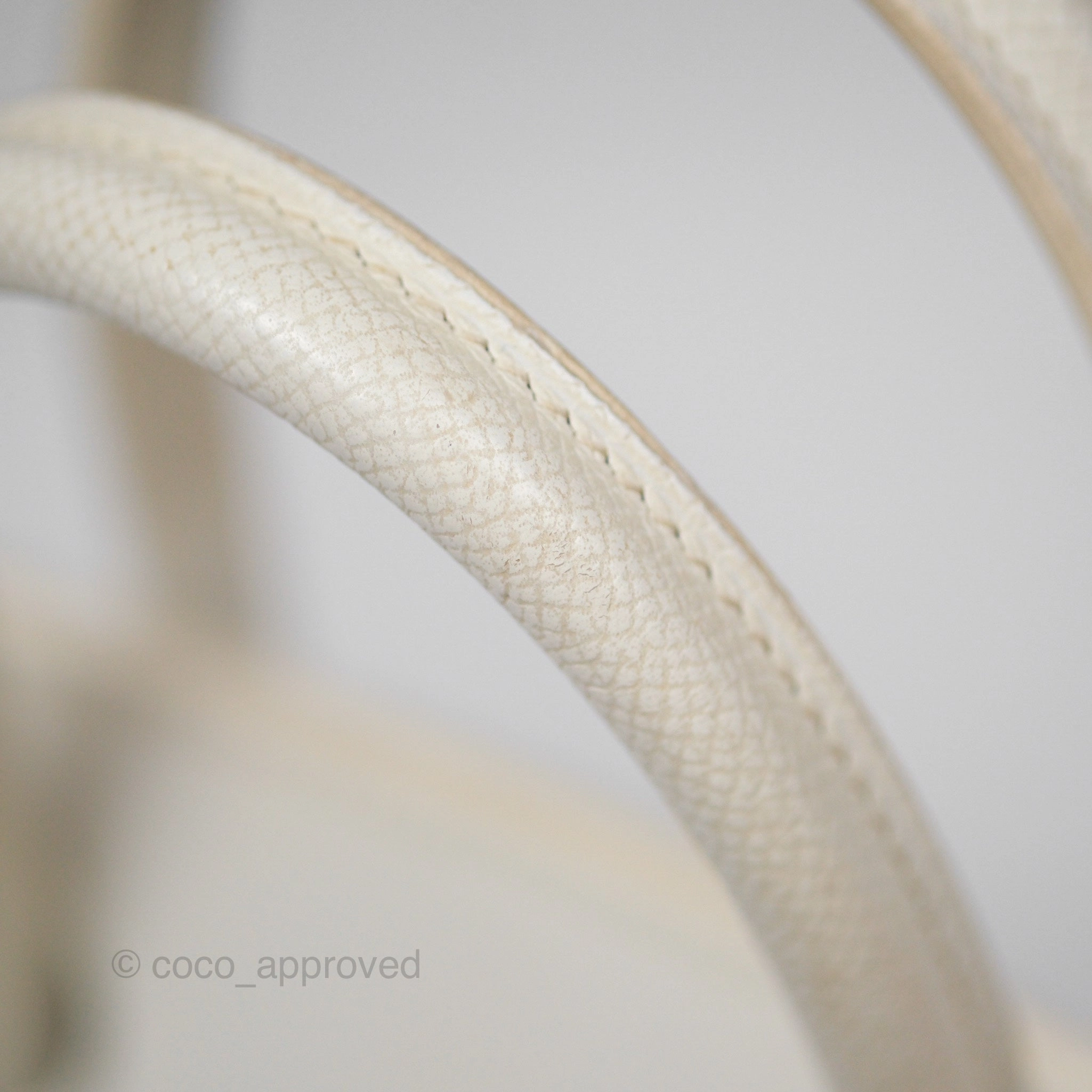 Herms Birkin 30 Retourne White Epsom Palladium Hardware