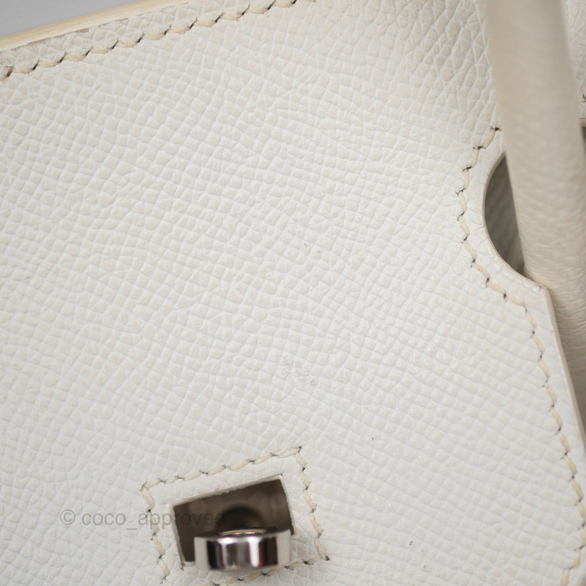 Herms Birkin 30 Retourne White Epsom Palladium Hardware