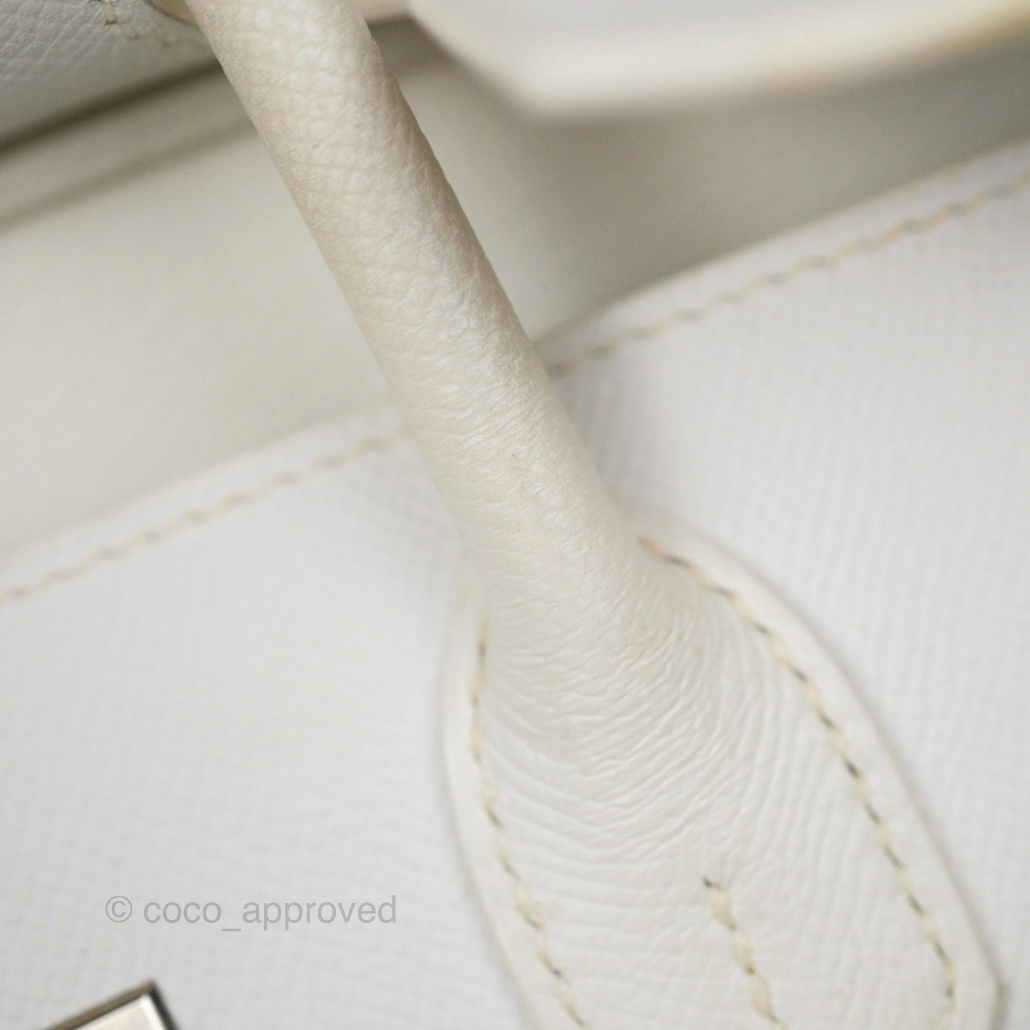 Herms Birkin 30 Retourne White Epsom Palladium Hardware