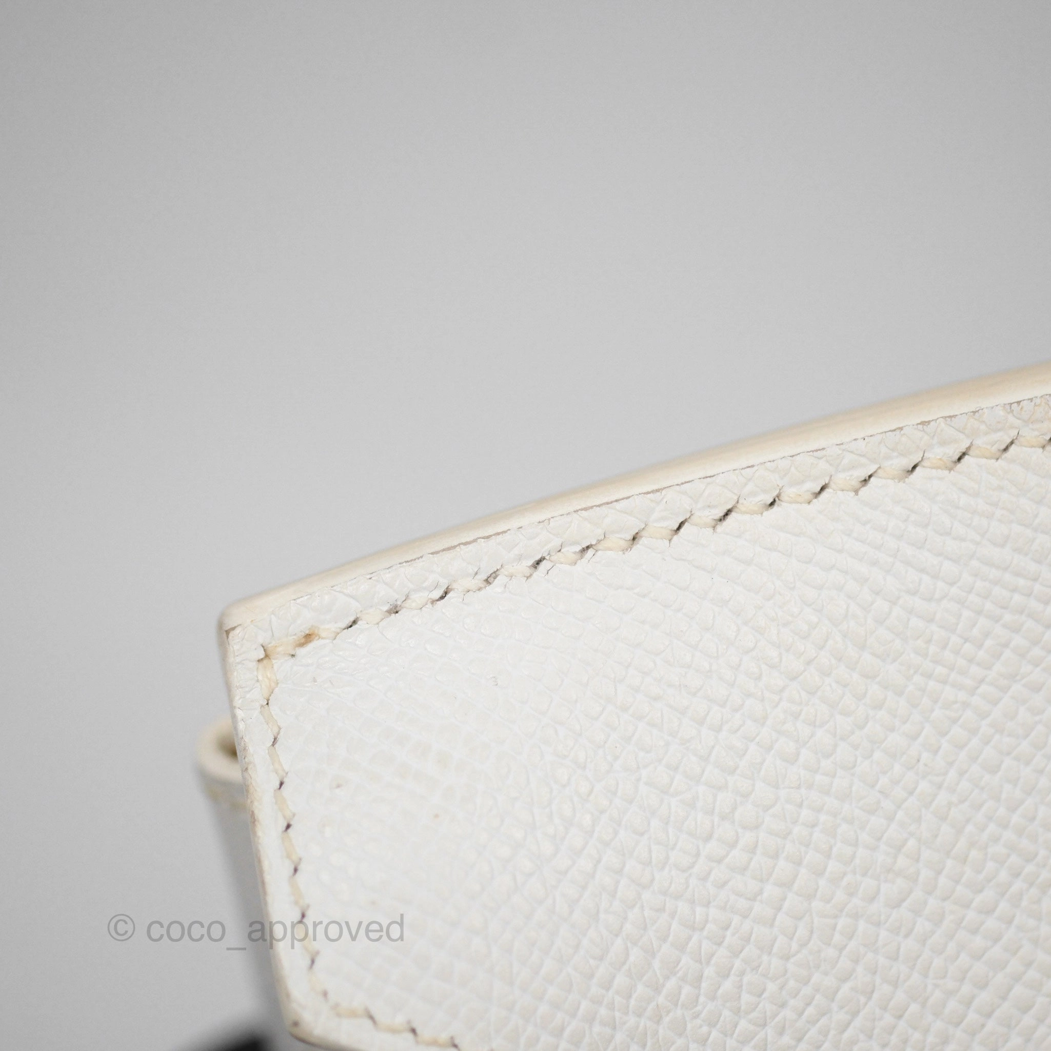 Herms Birkin 30 Retourne White Epsom Palladium Hardware
