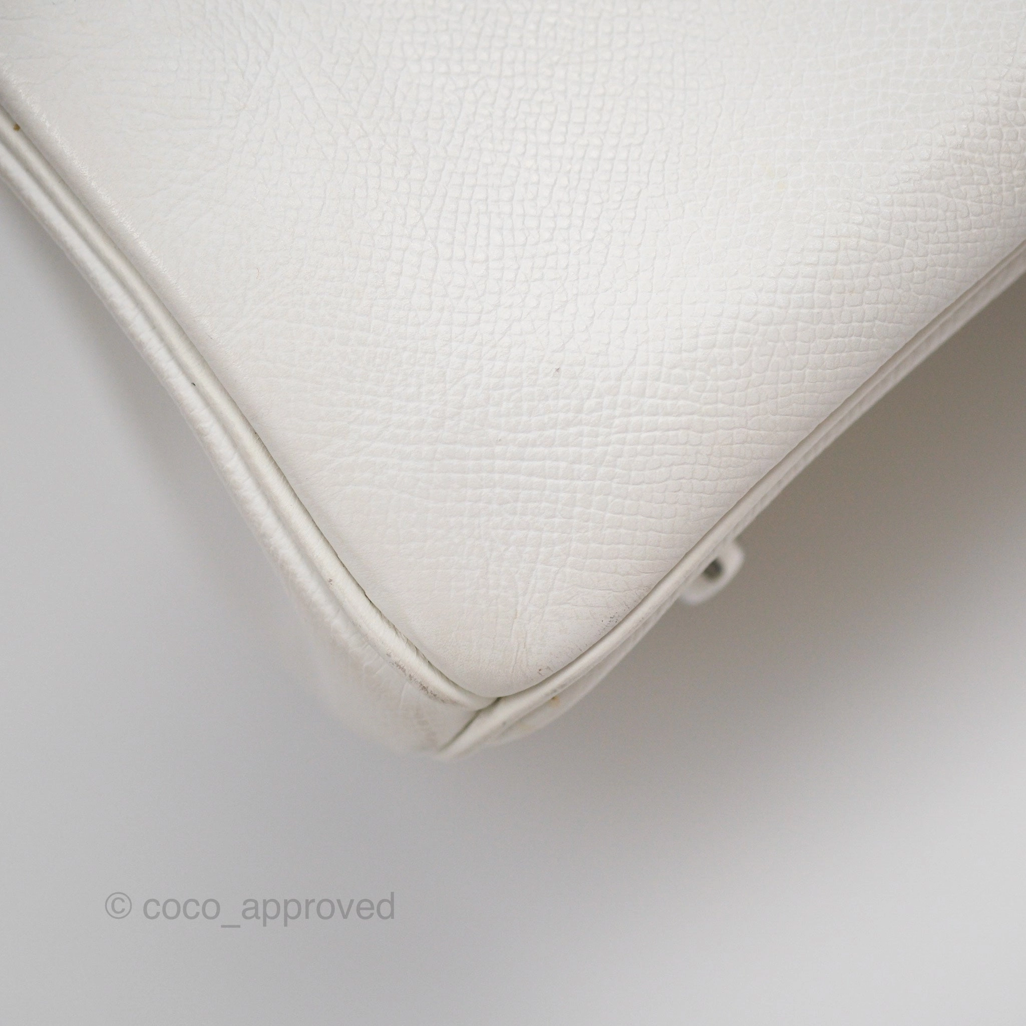 Herms Birkin 30 Retourne White Epsom Palladium Hardware