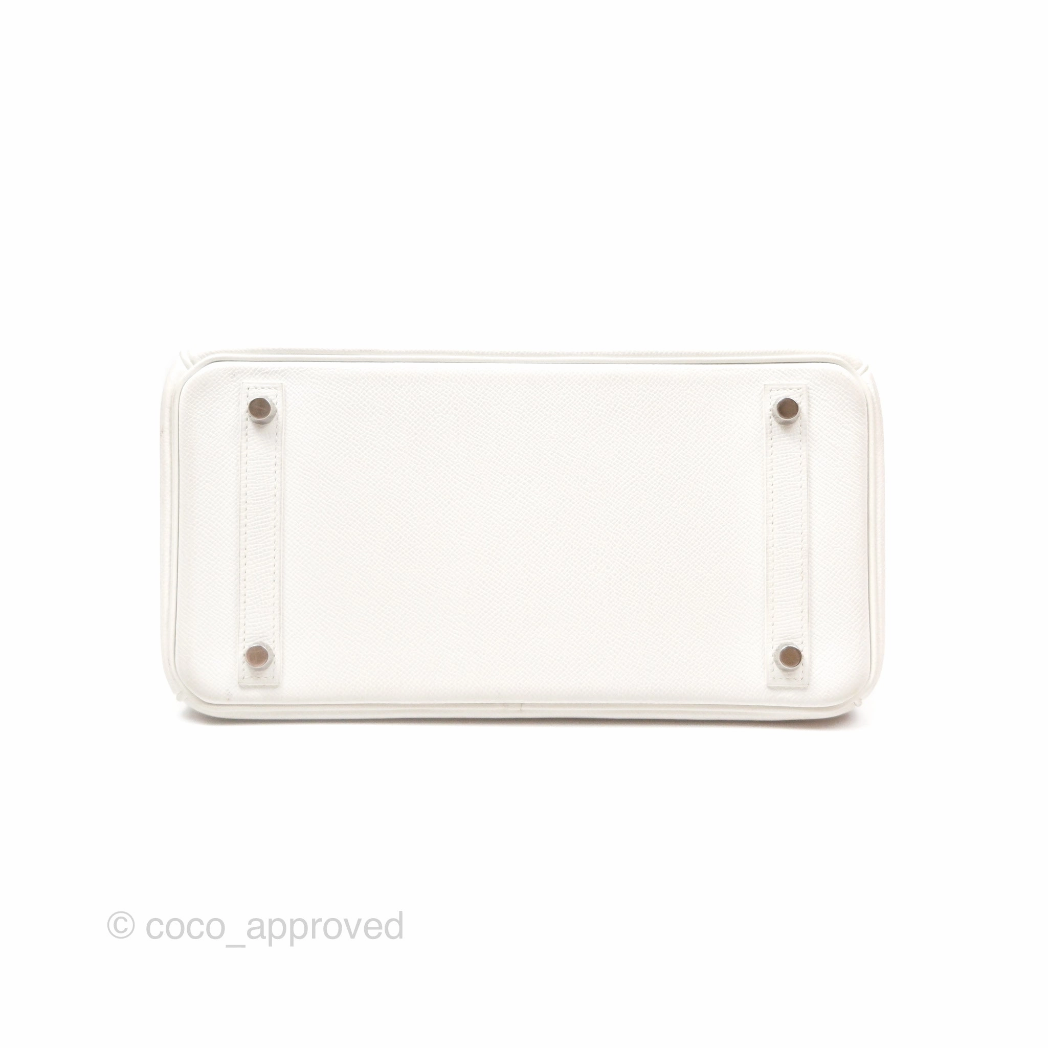 Herms Birkin 30 Retourne White Epsom Palladium Hardware