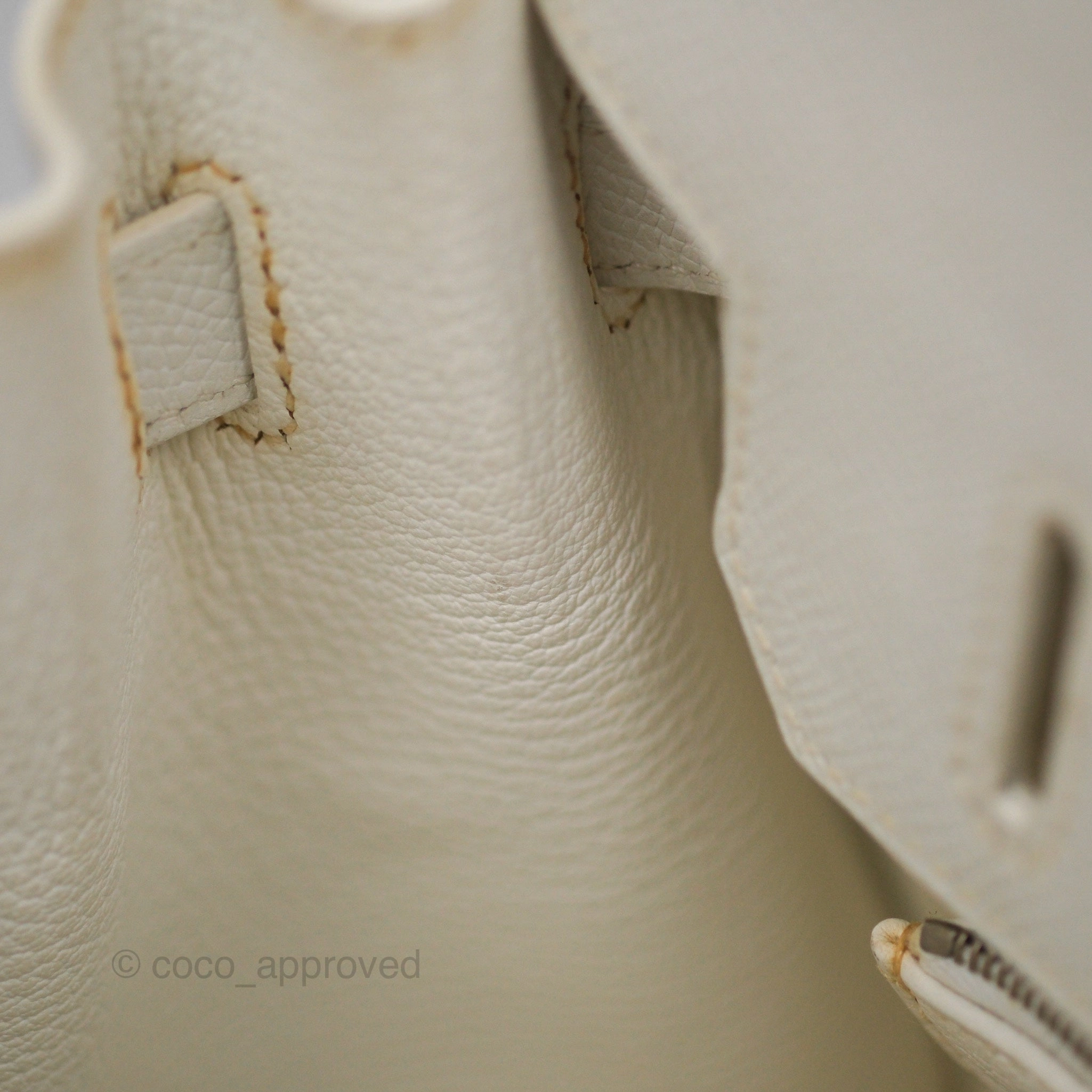 Herms Birkin 30 Retourne White Epsom Palladium Hardware