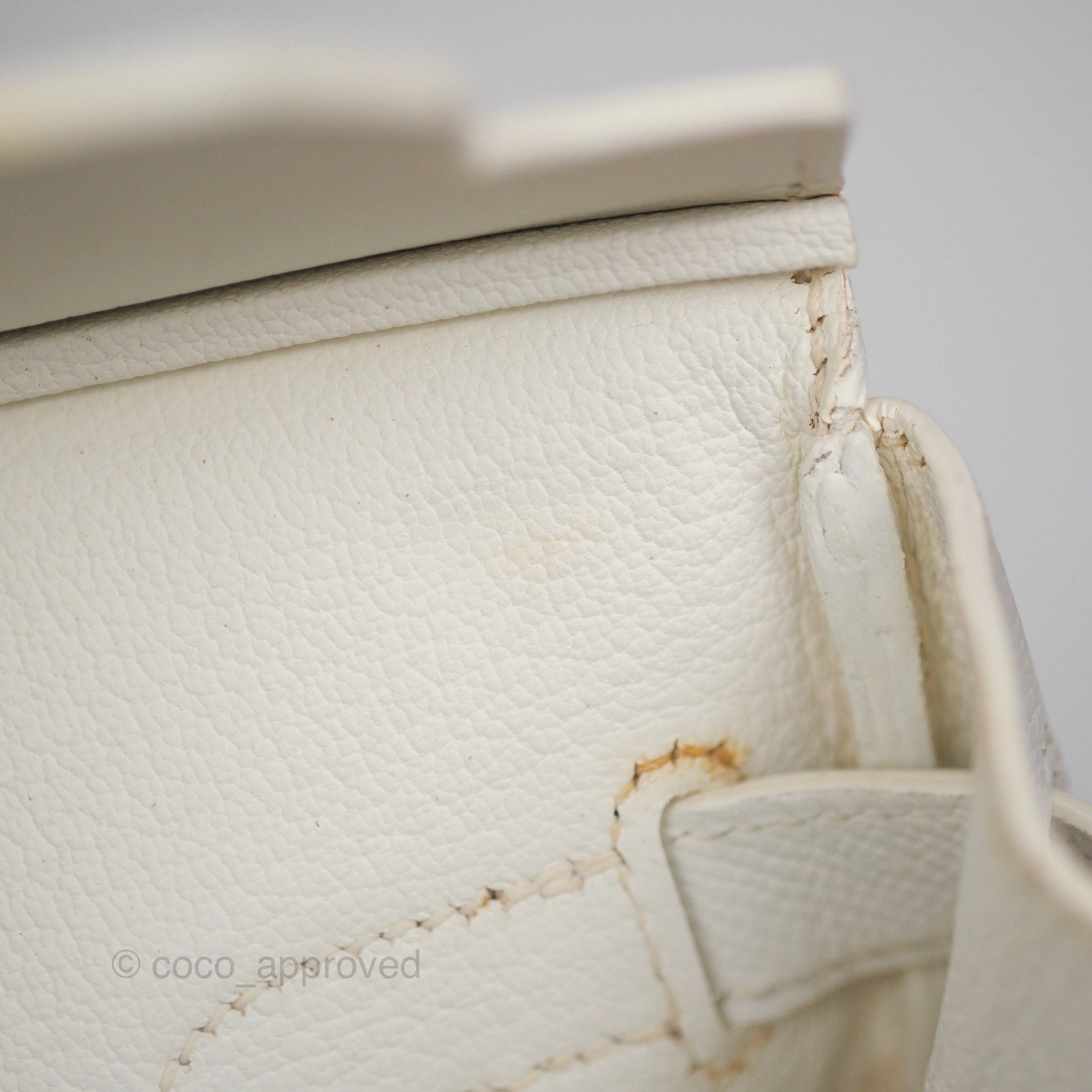 Herms Birkin 30 Retourne White Epsom Palladium Hardware