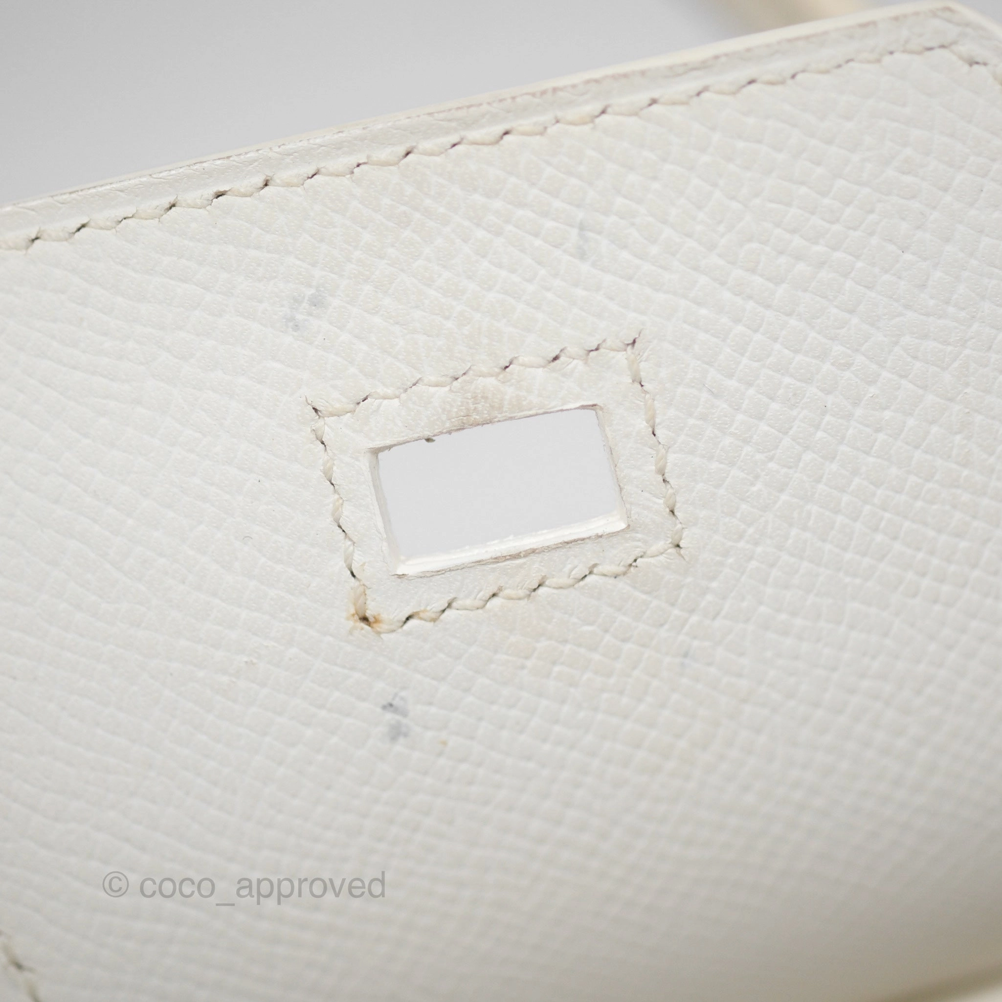 Herms Birkin 30 Retourne White Epsom Palladium Hardware