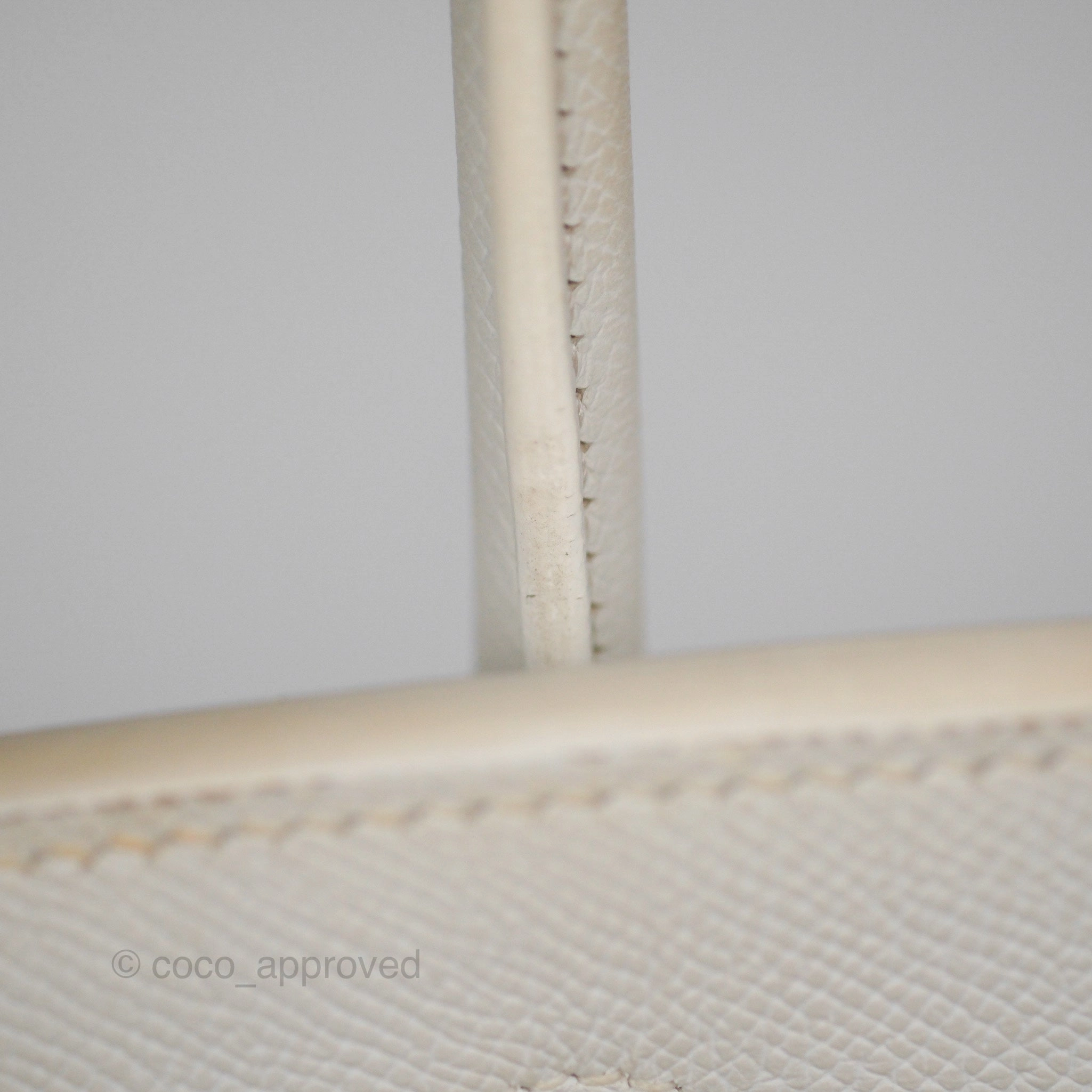 Herms Birkin 30 Retourne White Epsom Palladium Hardware