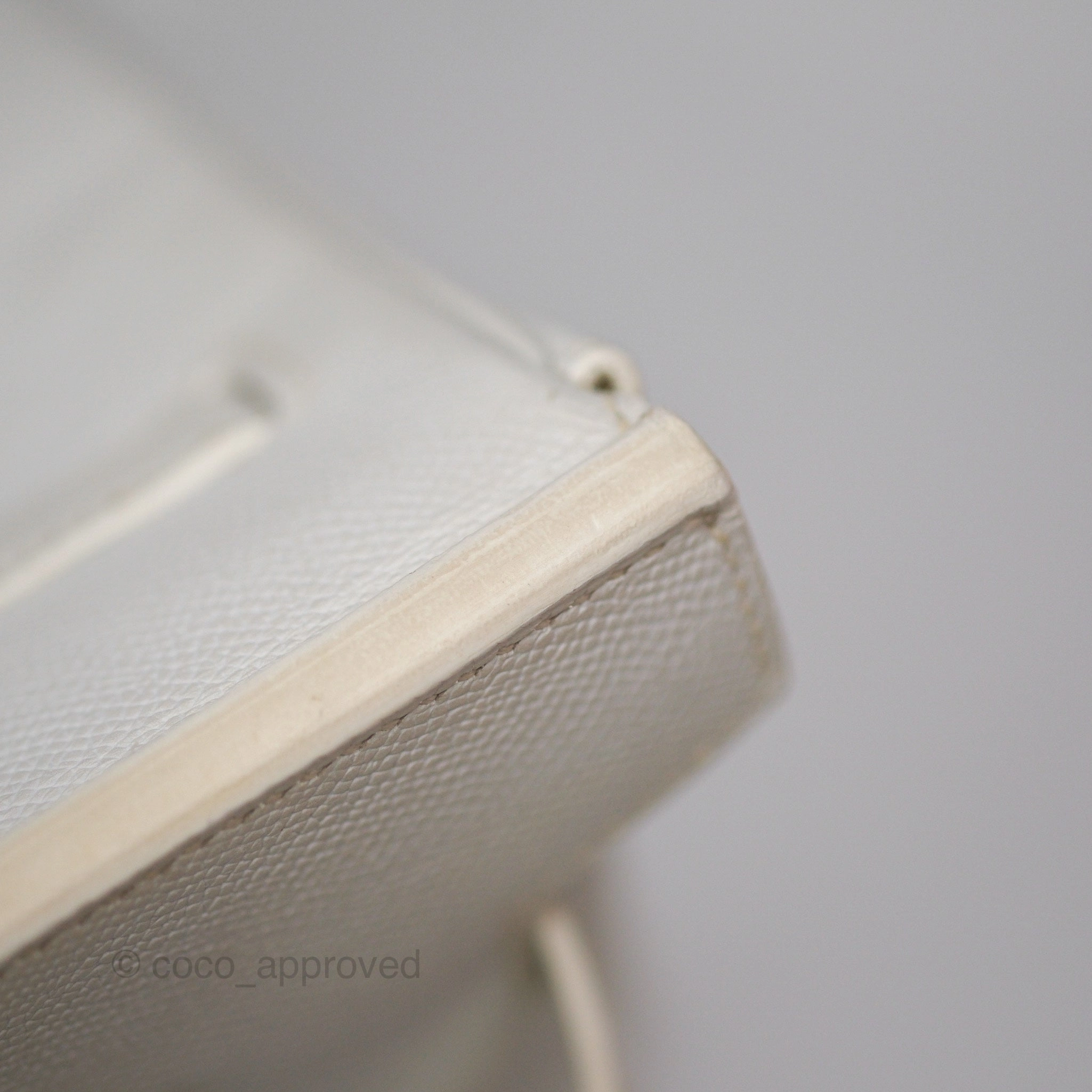 Herms Birkin 30 Retourne White Epsom Palladium Hardware