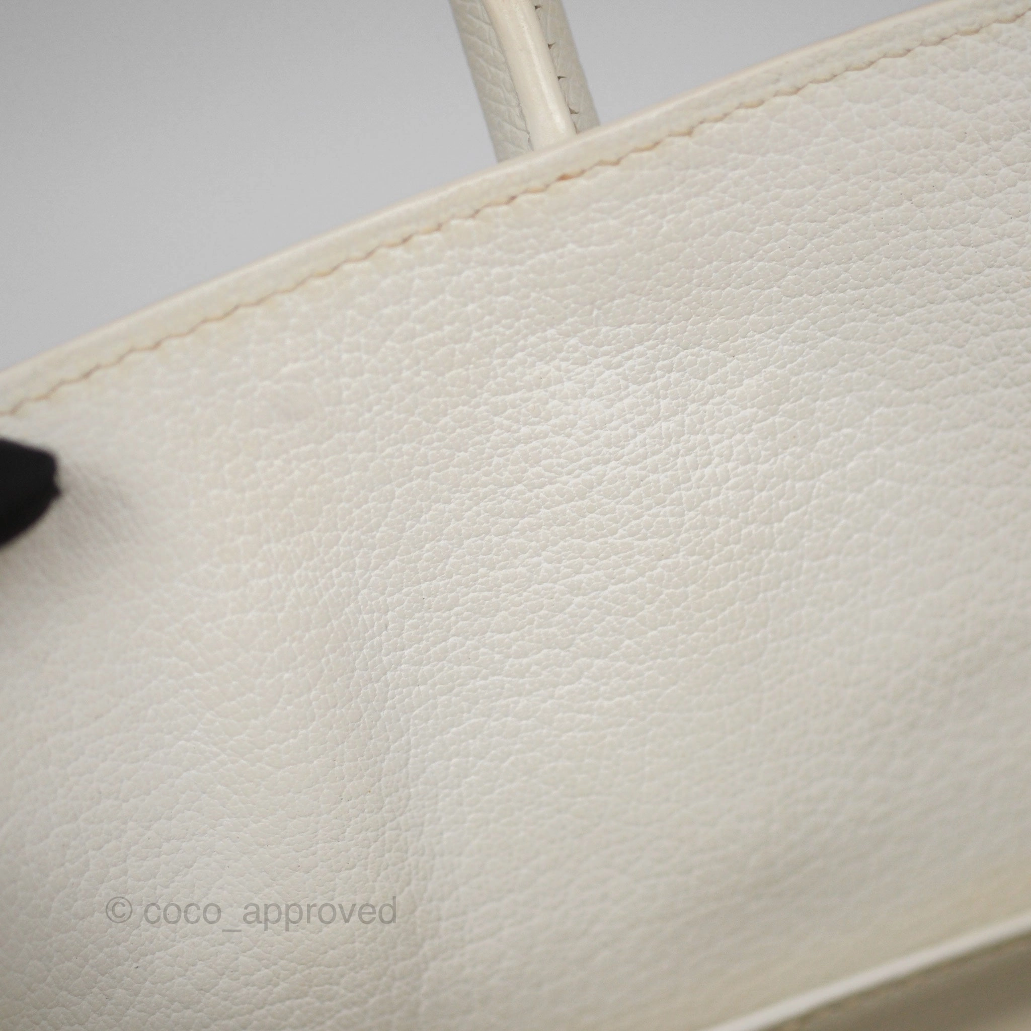 Herms Birkin 30 Retourne White Epsom Palladium Hardware