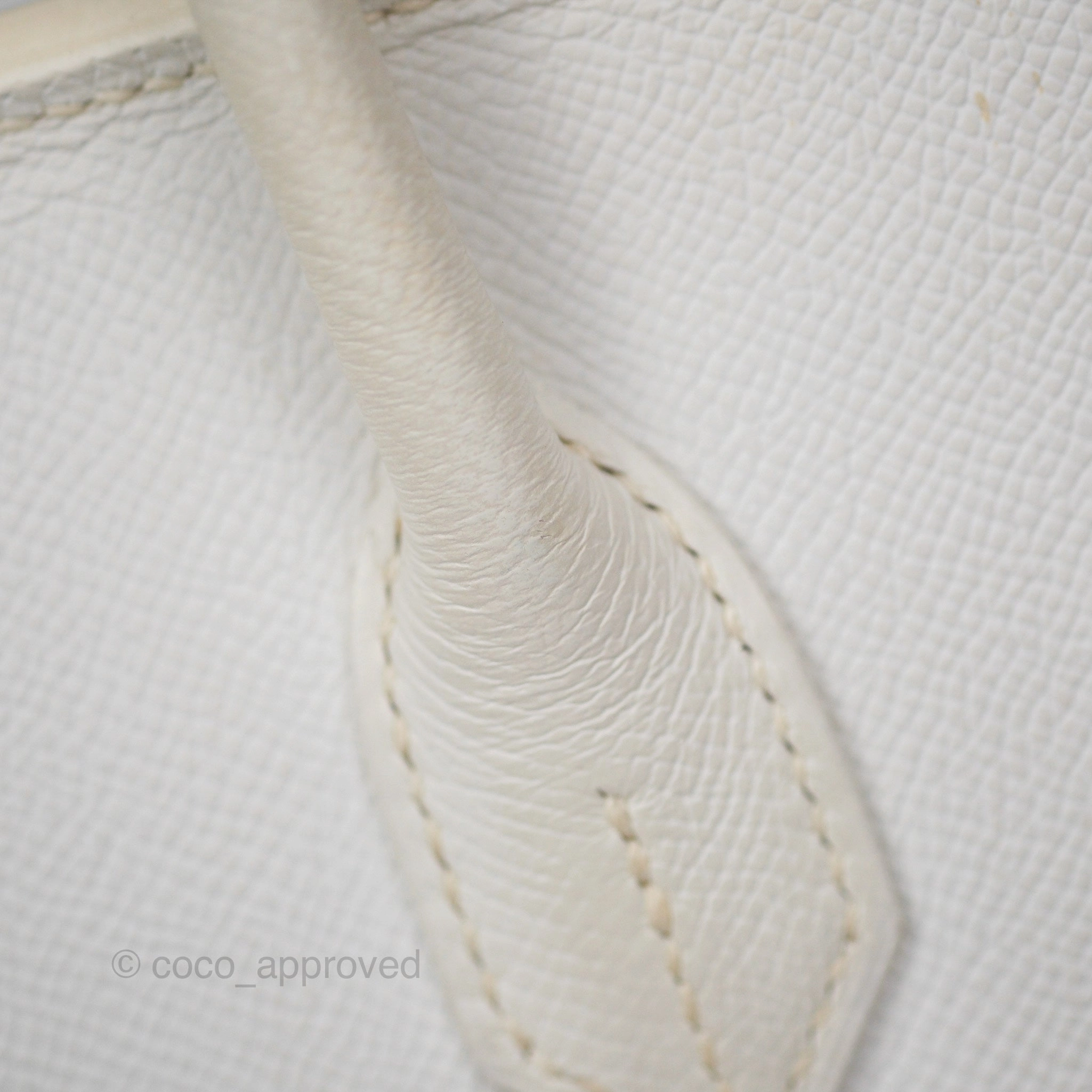 Herms Birkin 30 Retourne White Epsom Palladium Hardware