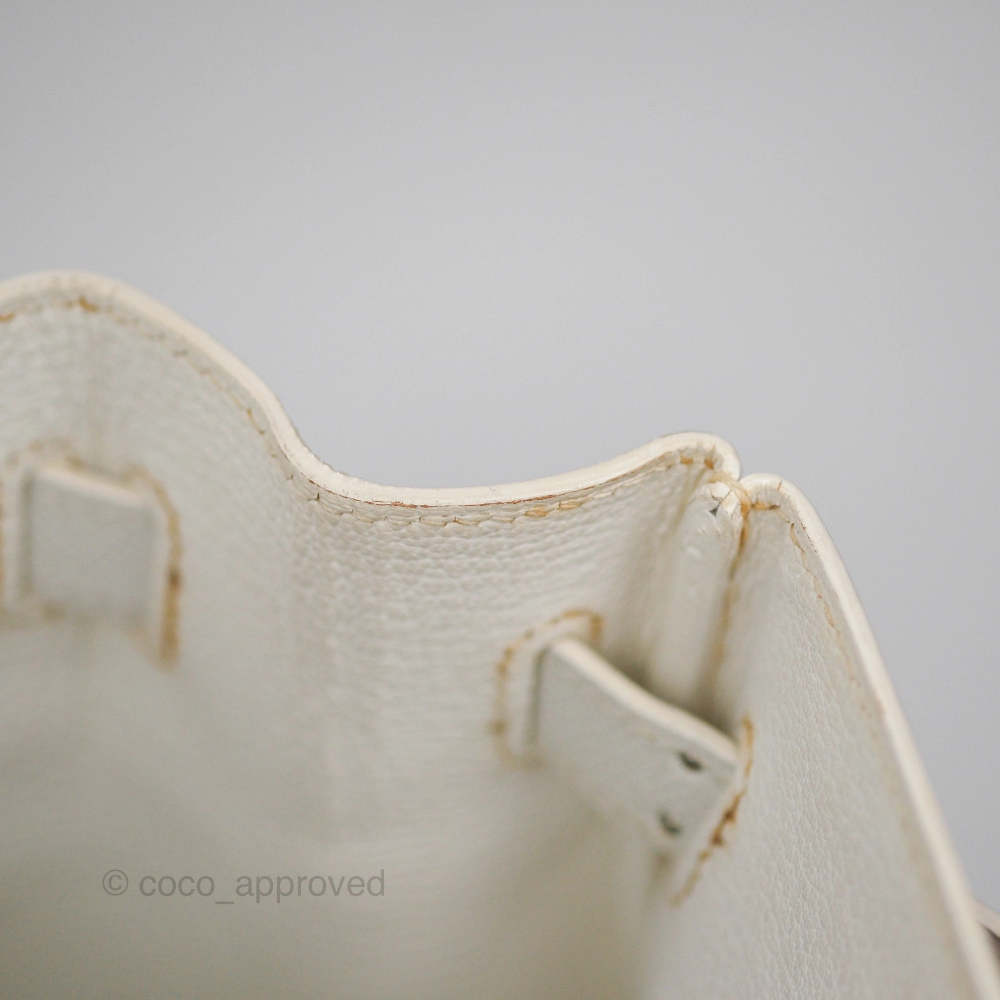 Herms Birkin 30 Retourne White Epsom Palladium Hardware