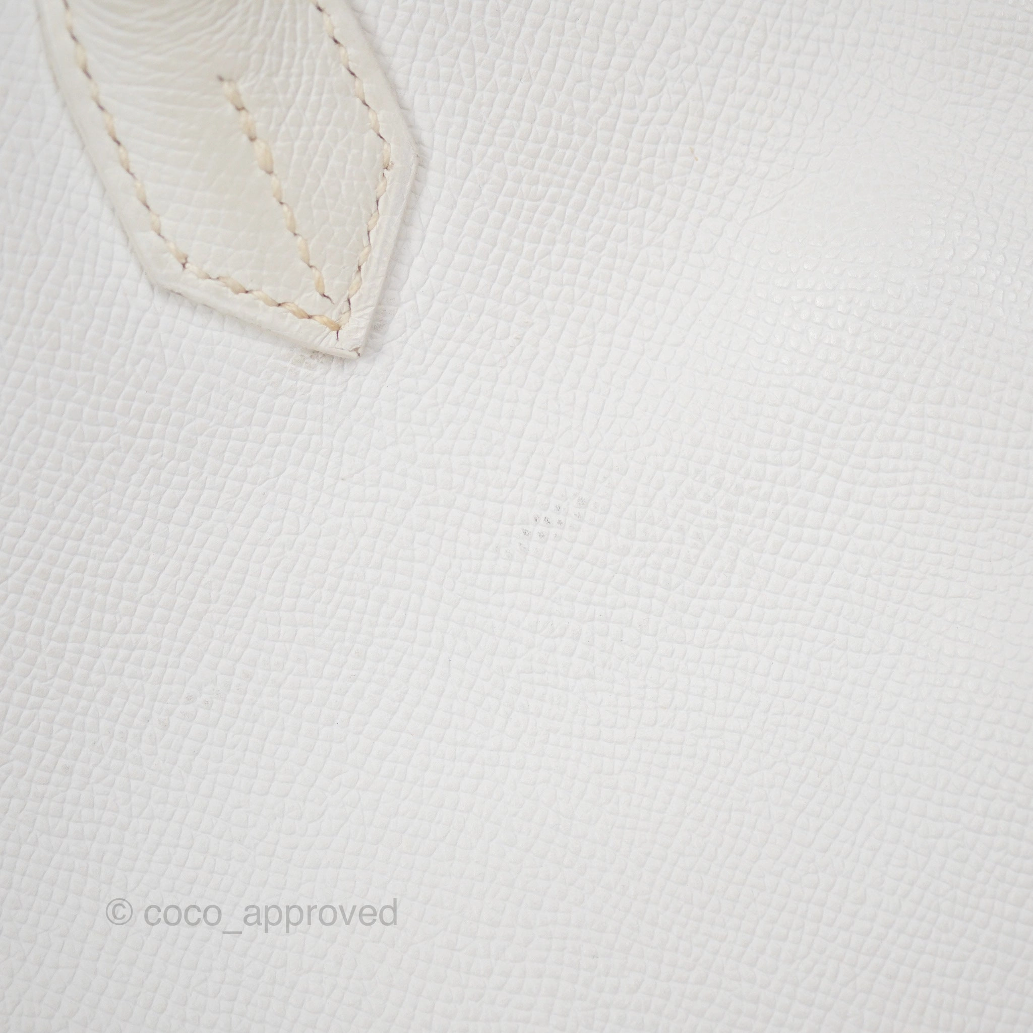 Herms Birkin 30 Retourne White Epsom Palladium Hardware