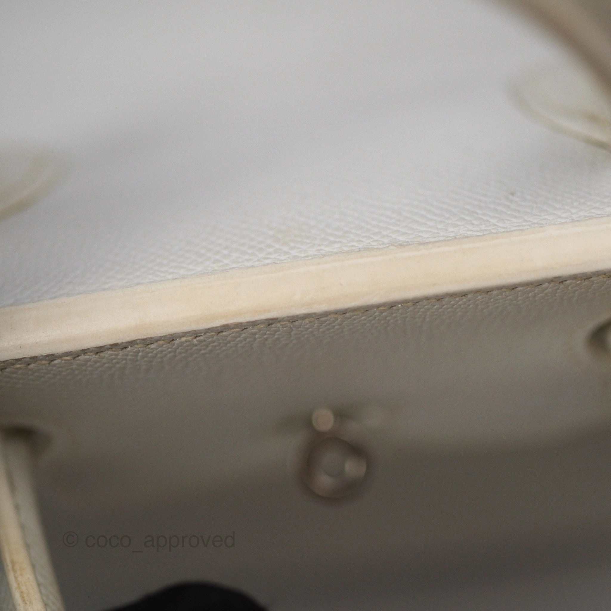 Herms Birkin 30 Retourne White Epsom Palladium Hardware