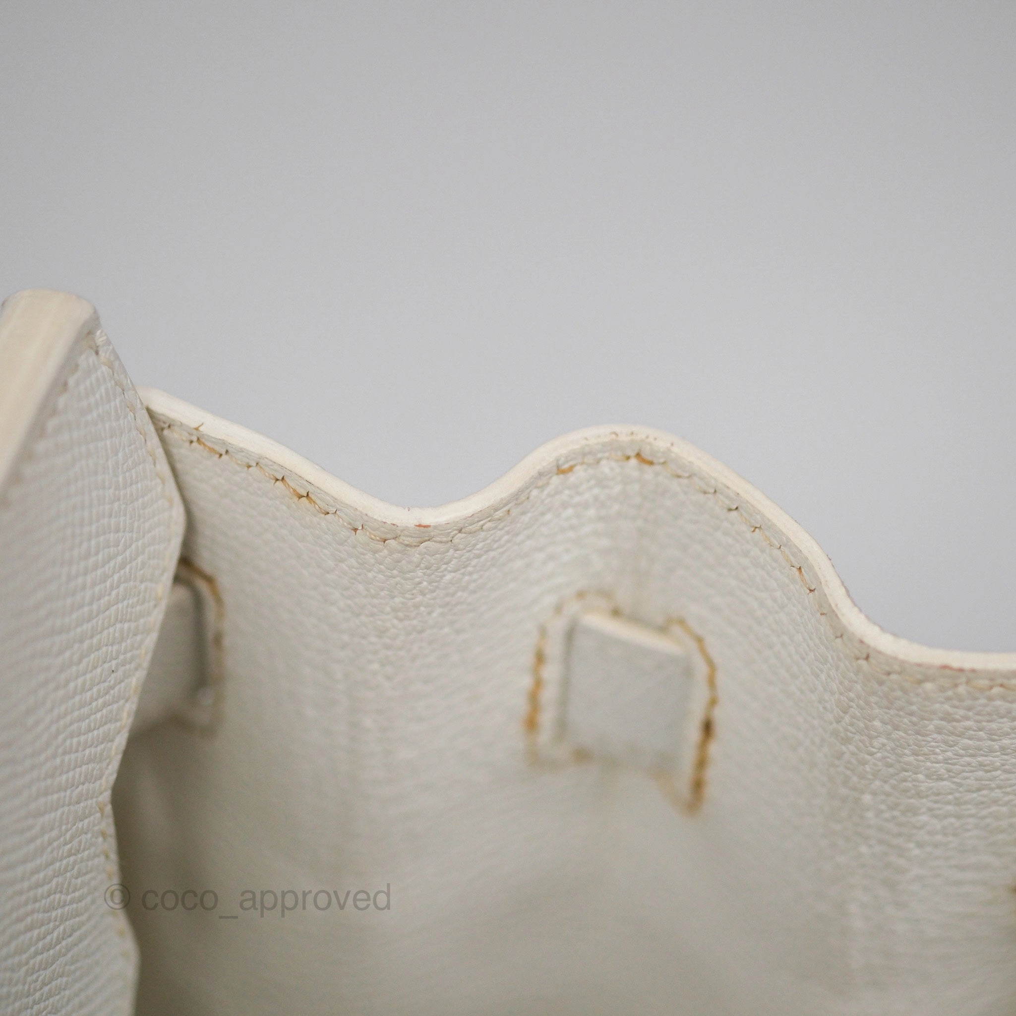 Herms Birkin 30 Retourne White Epsom Palladium Hardware
