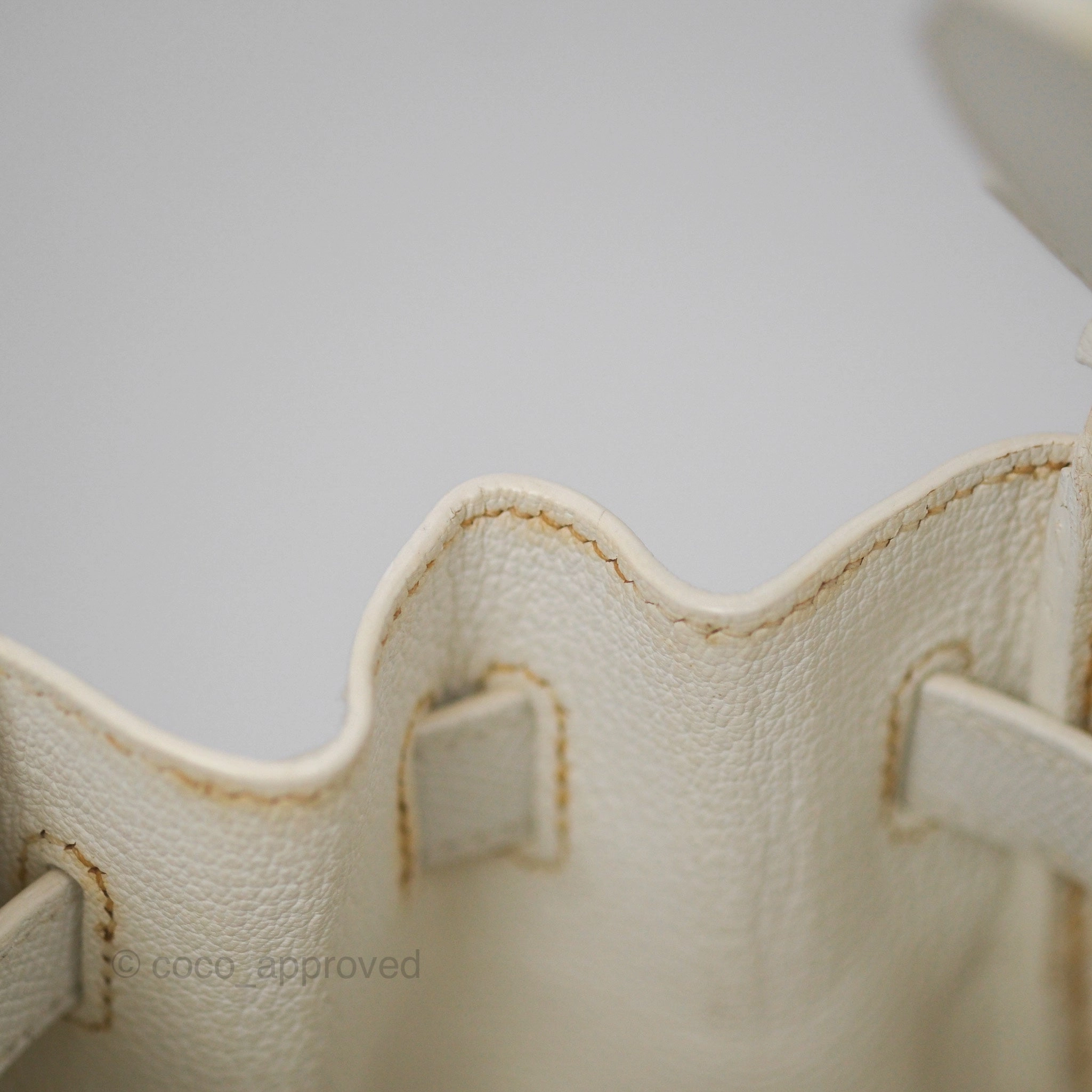 Herms Birkin 30 Retourne White Epsom Palladium Hardware