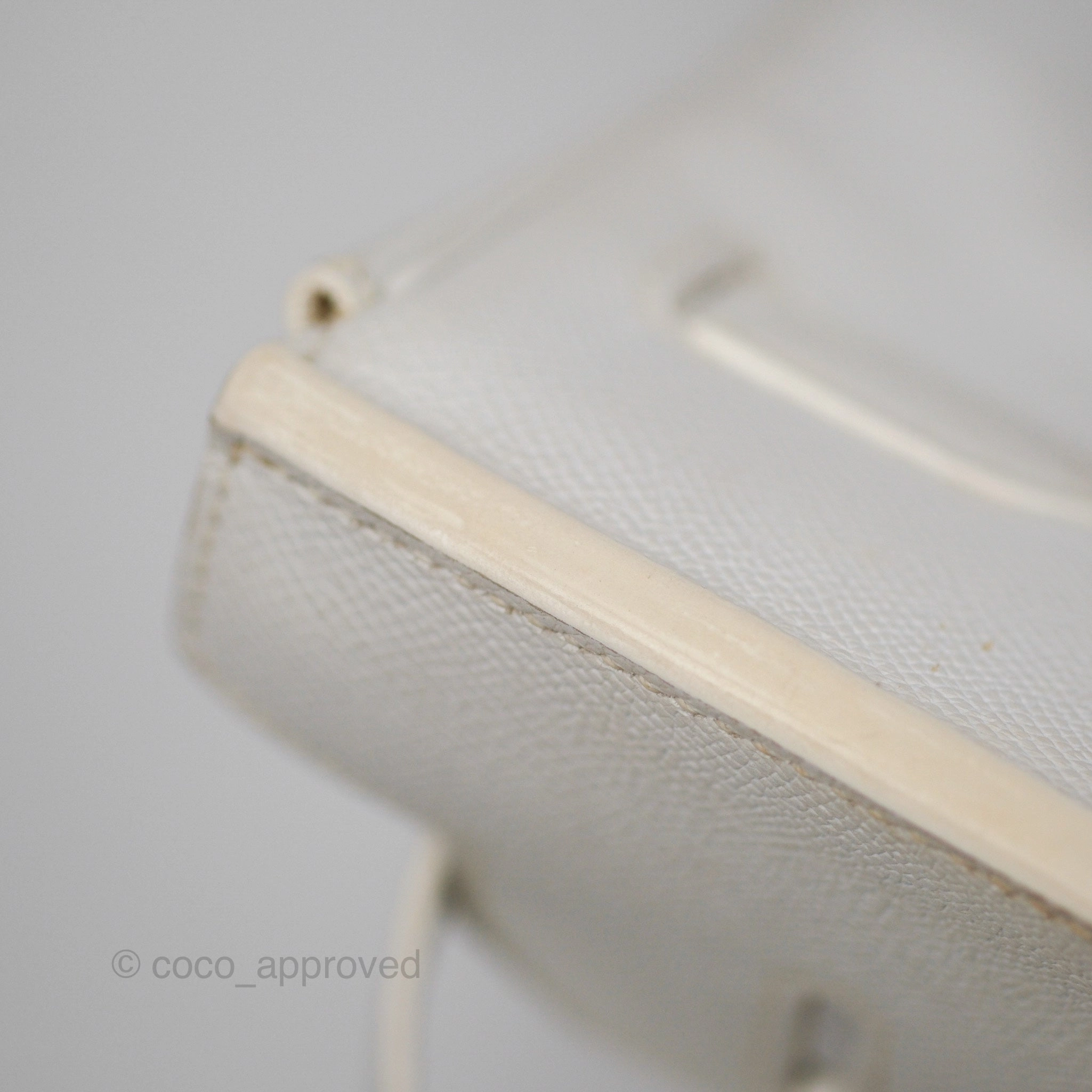 Herms Birkin 30 Retourne White Epsom Palladium Hardware