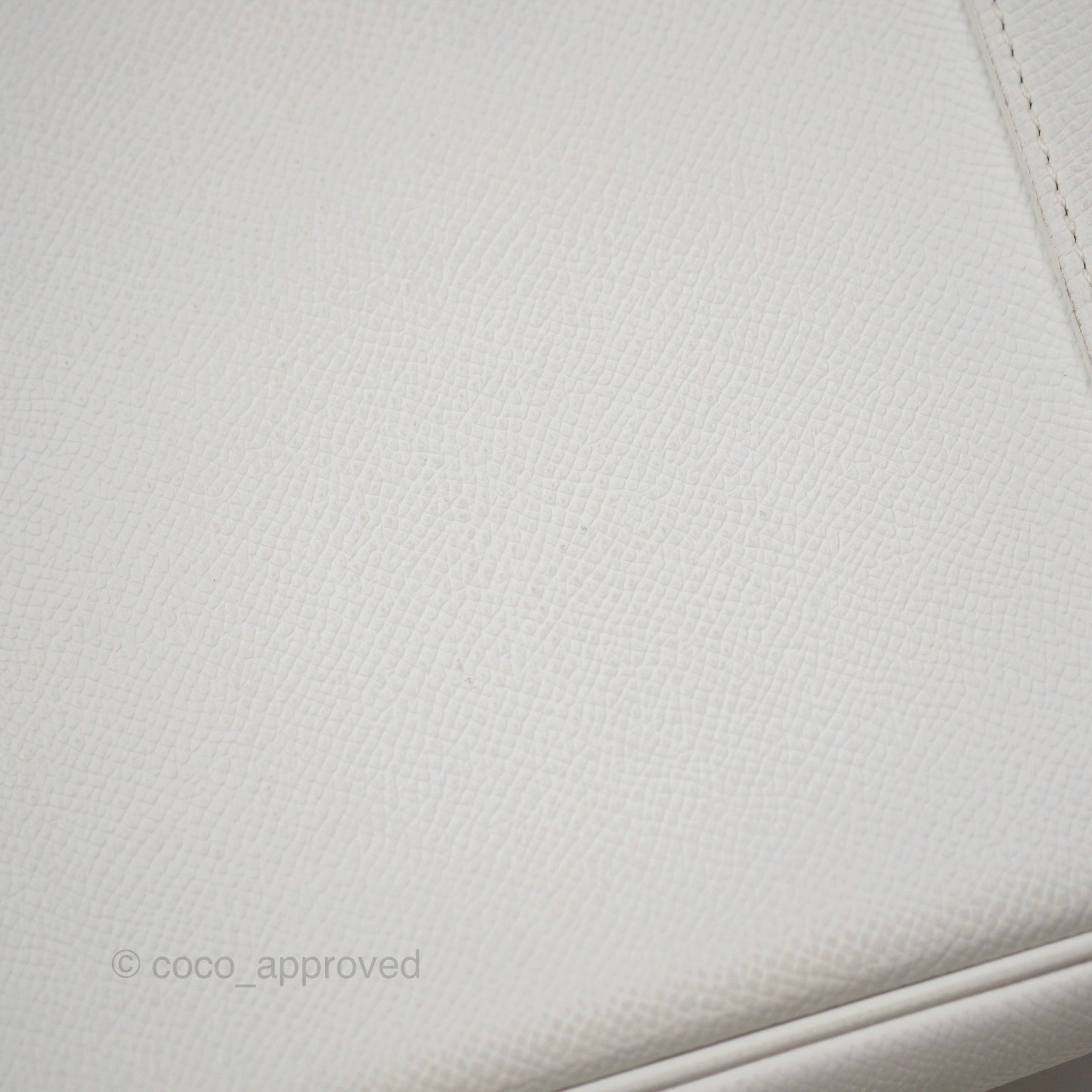 Herms Birkin 30 Retourne White Epsom Palladium Hardware