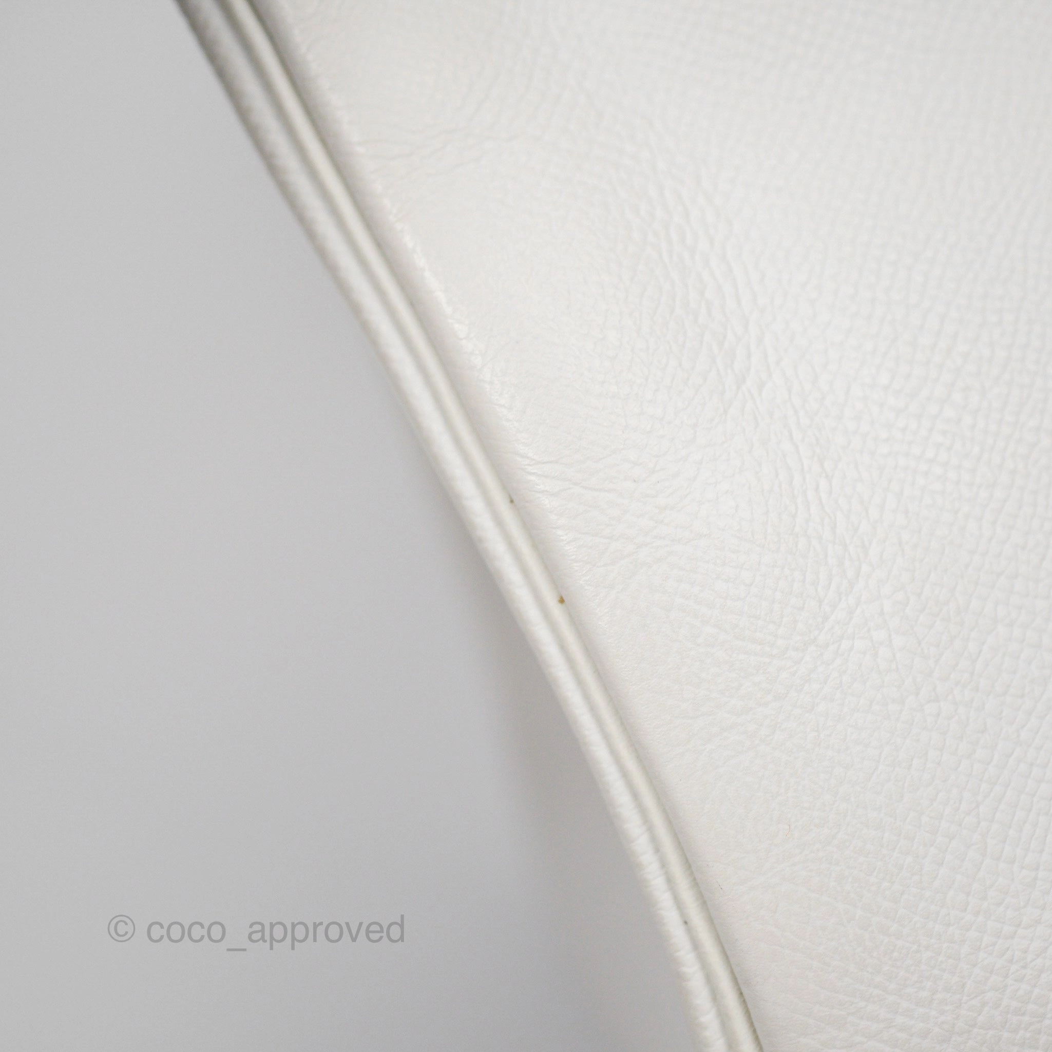 Herms Birkin 30 Retourne White Epsom Palladium Hardware