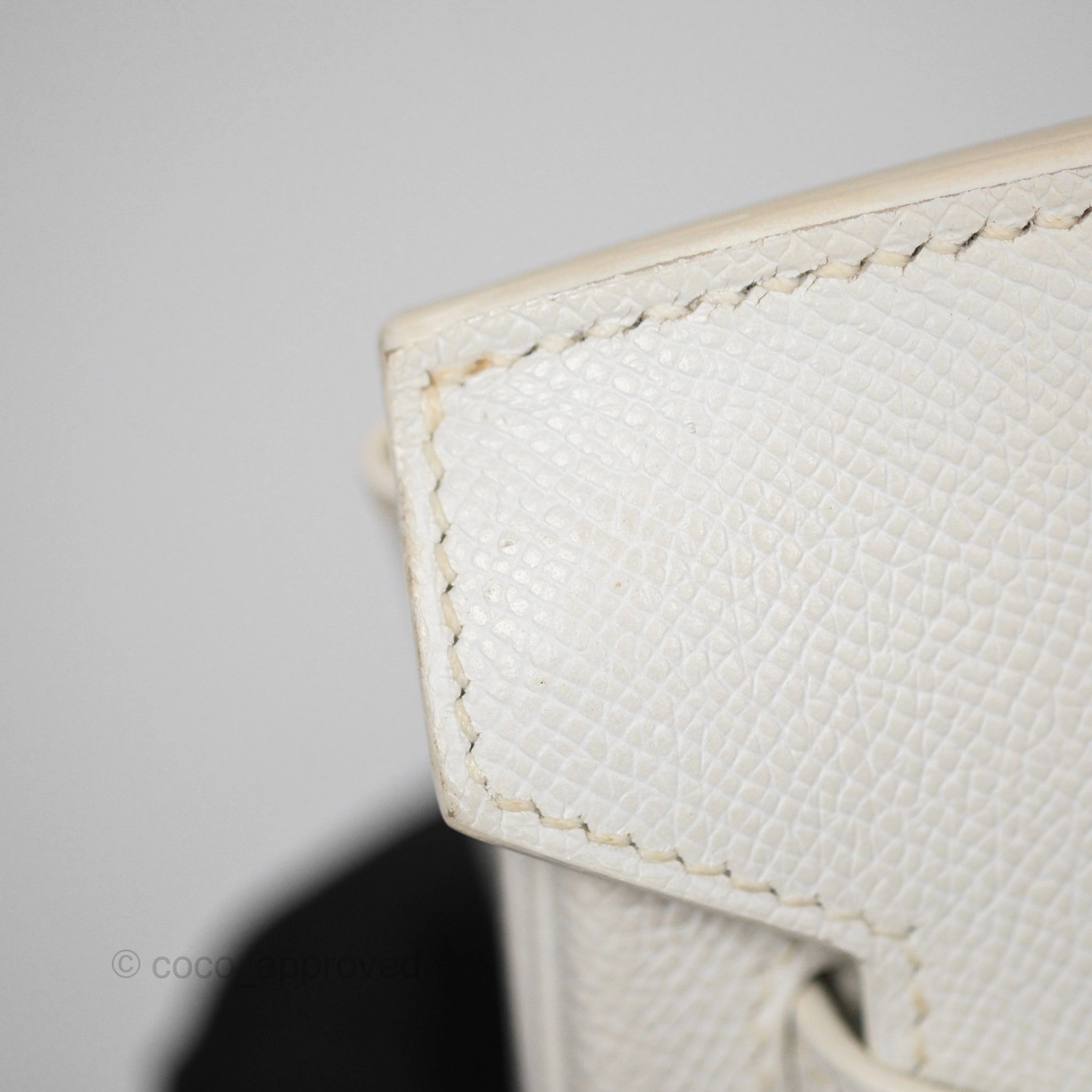 Herms Birkin 30 Retourne White Epsom Palladium Hardware
