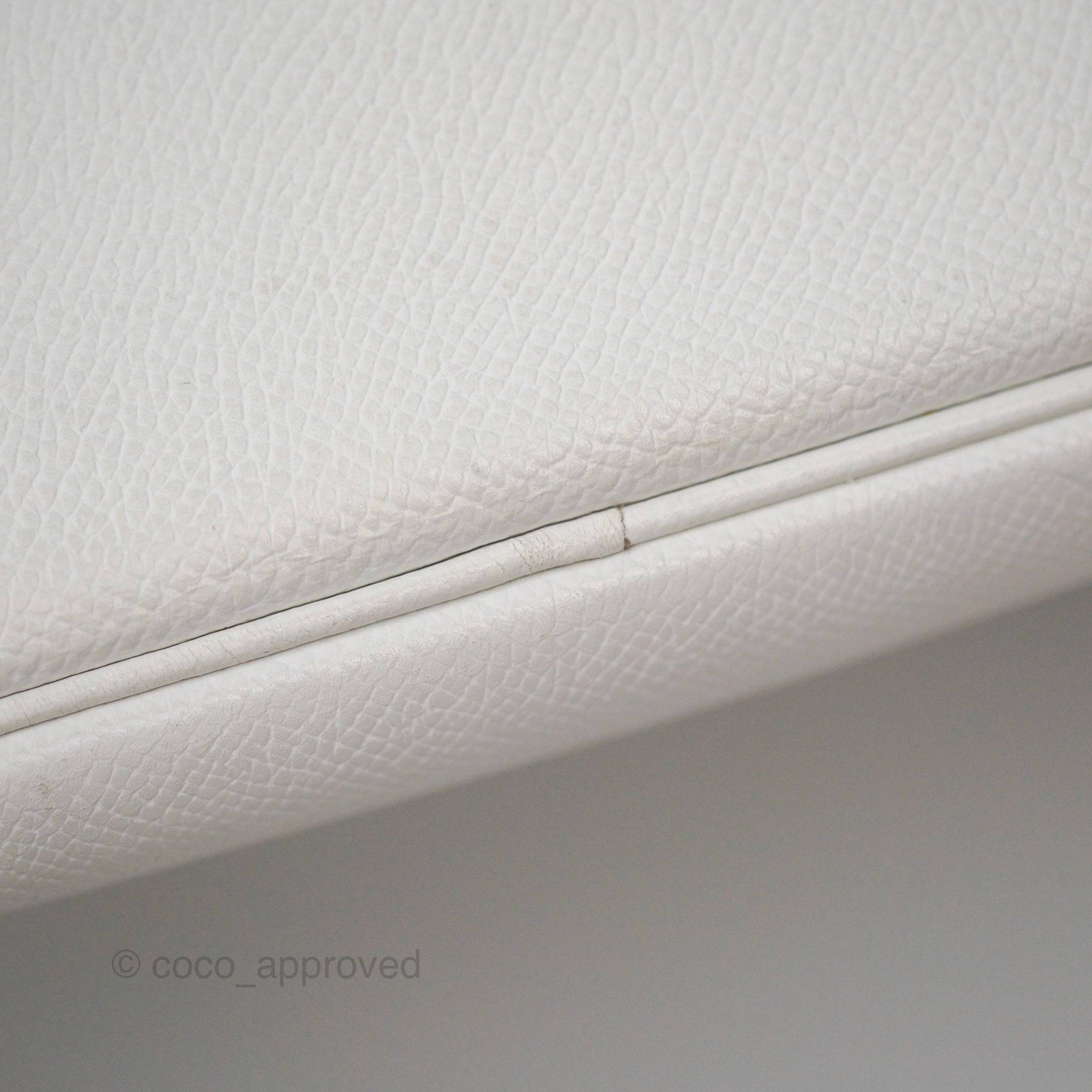 Herms Birkin 30 Retourne White Epsom Palladium Hardware