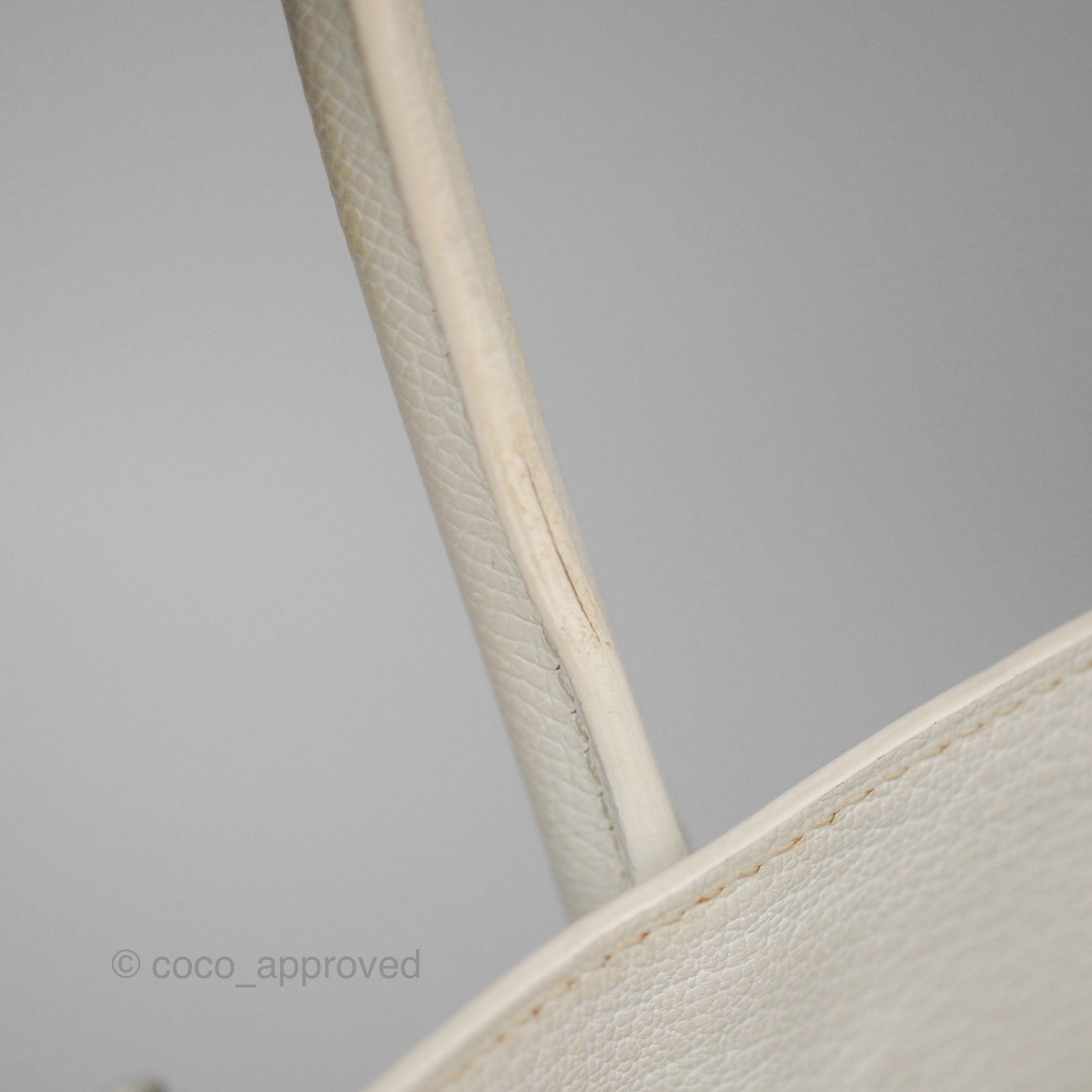 Herms Birkin 30 Retourne White Epsom Palladium Hardware