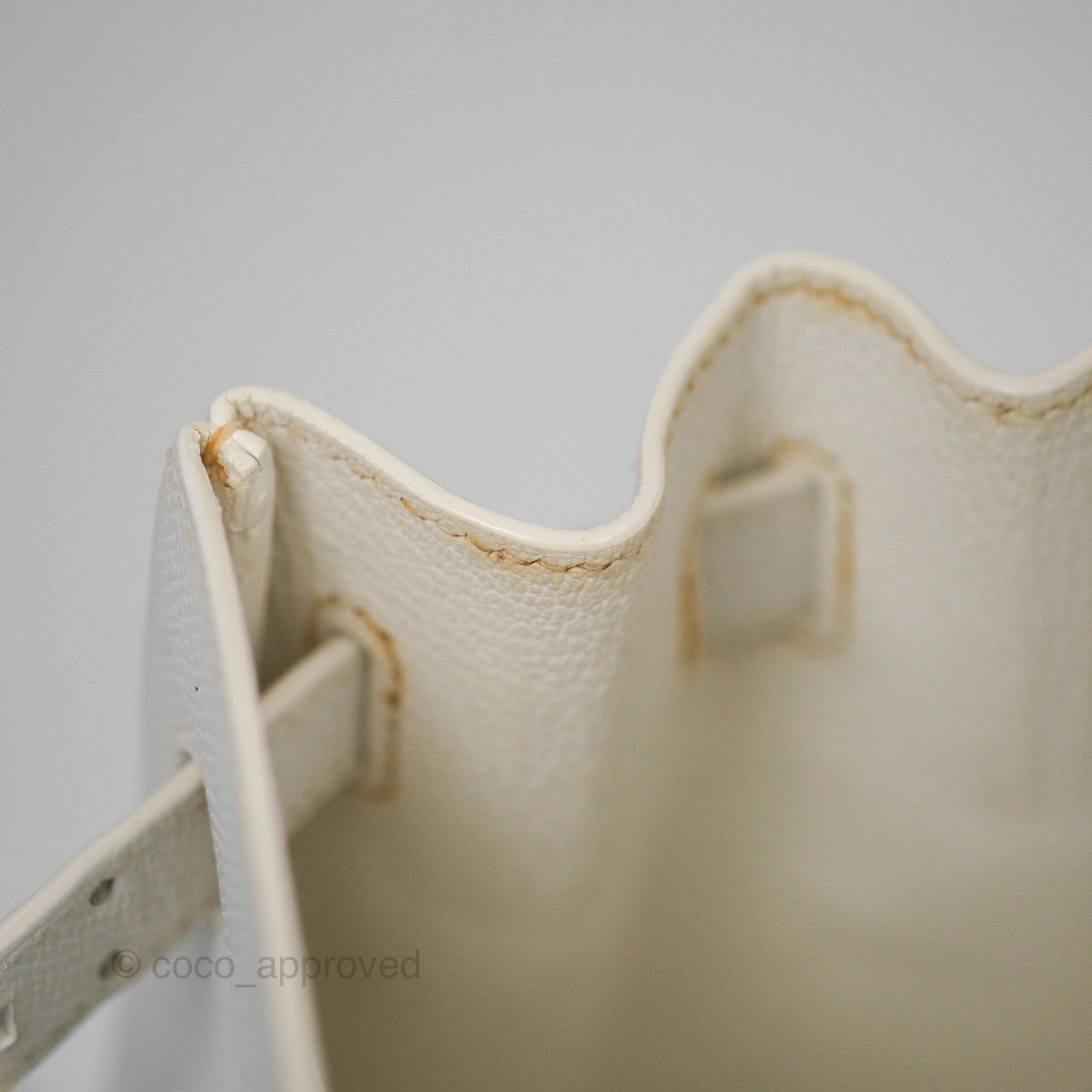 Herms Birkin 30 Retourne White Epsom Palladium Hardware