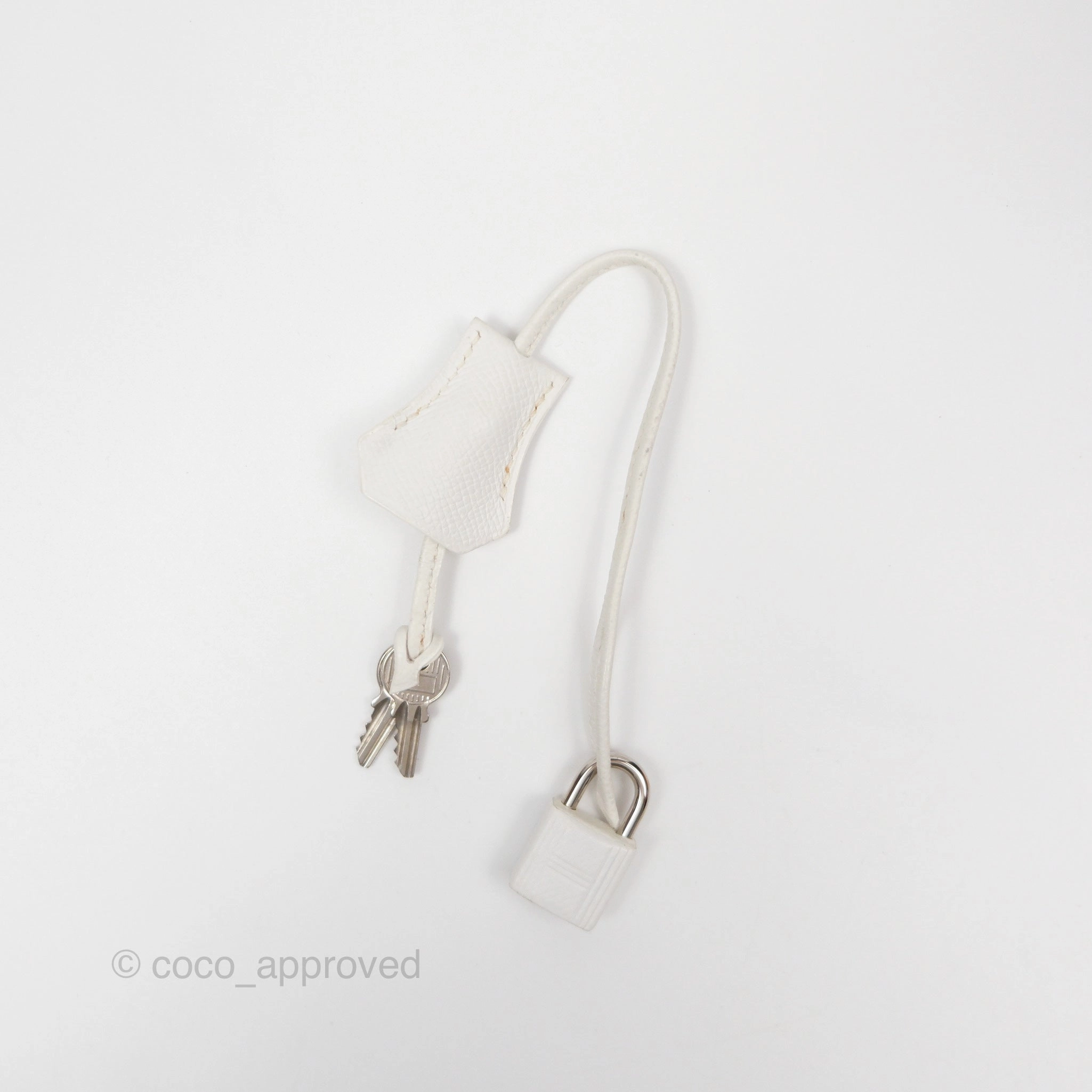 Herms Birkin 30 Retourne White Epsom Palladium Hardware