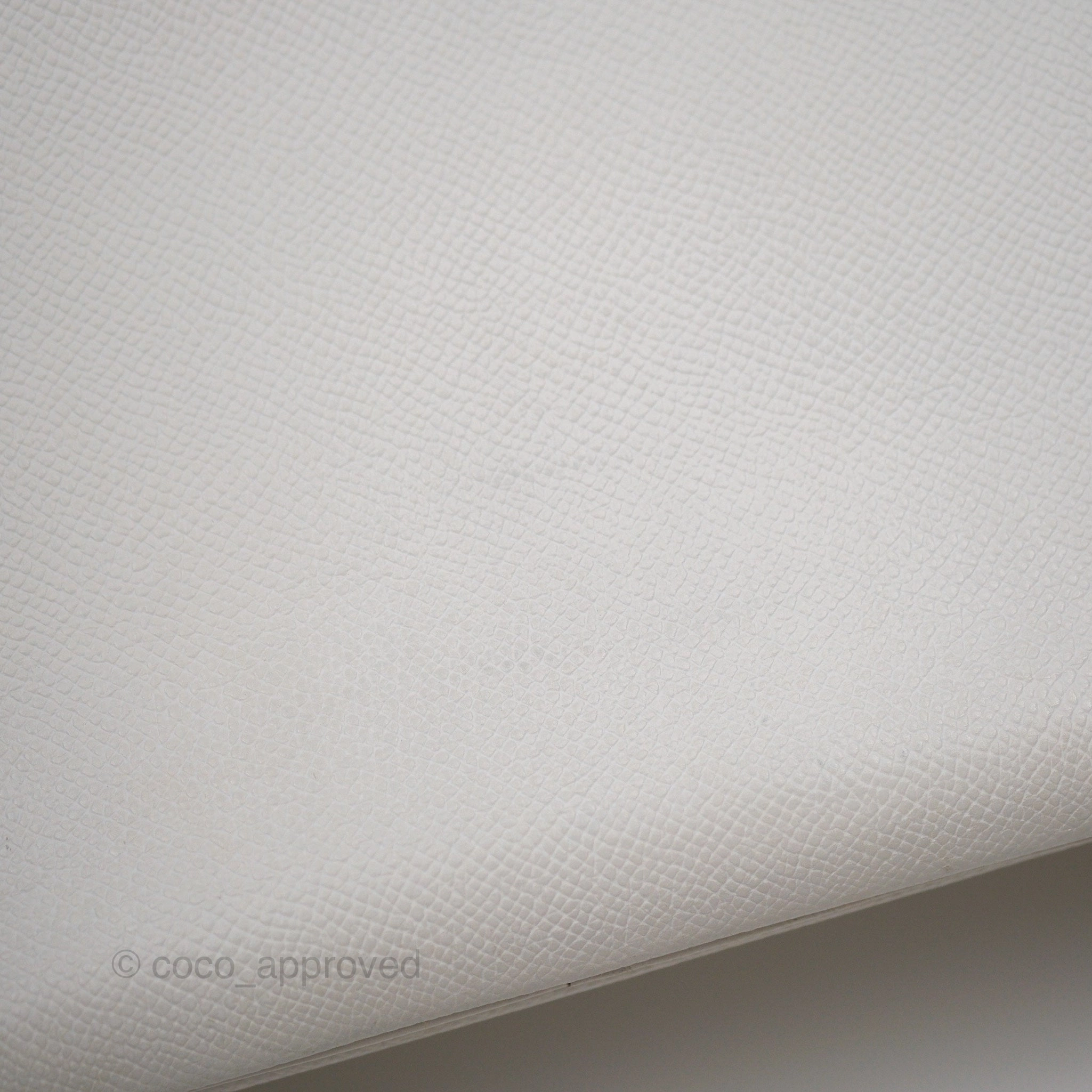 Herms Birkin 30 Retourne White Epsom Palladium Hardware